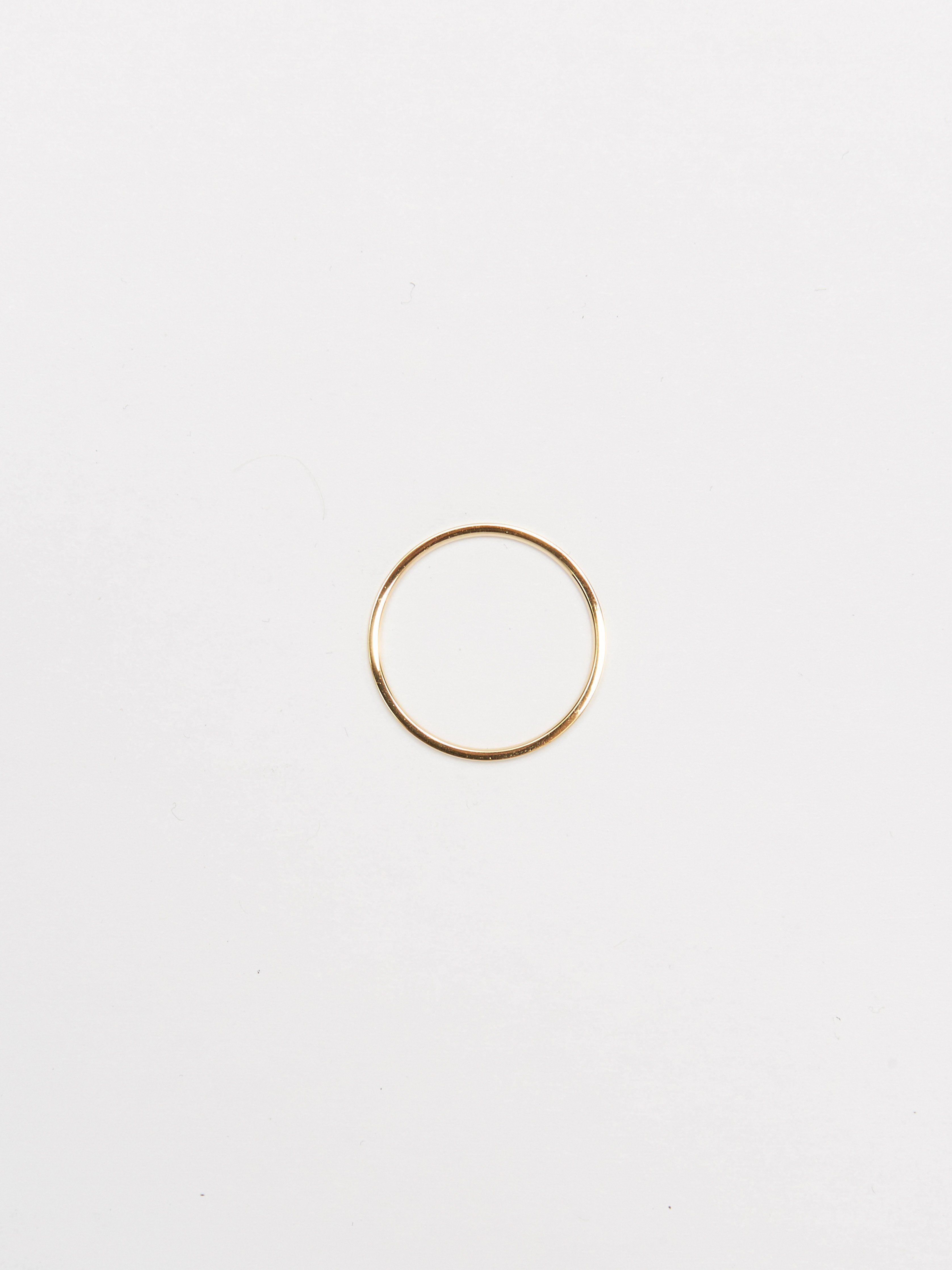 Full view flat lay of Brushed Gold Ring Ring Bagatiba 