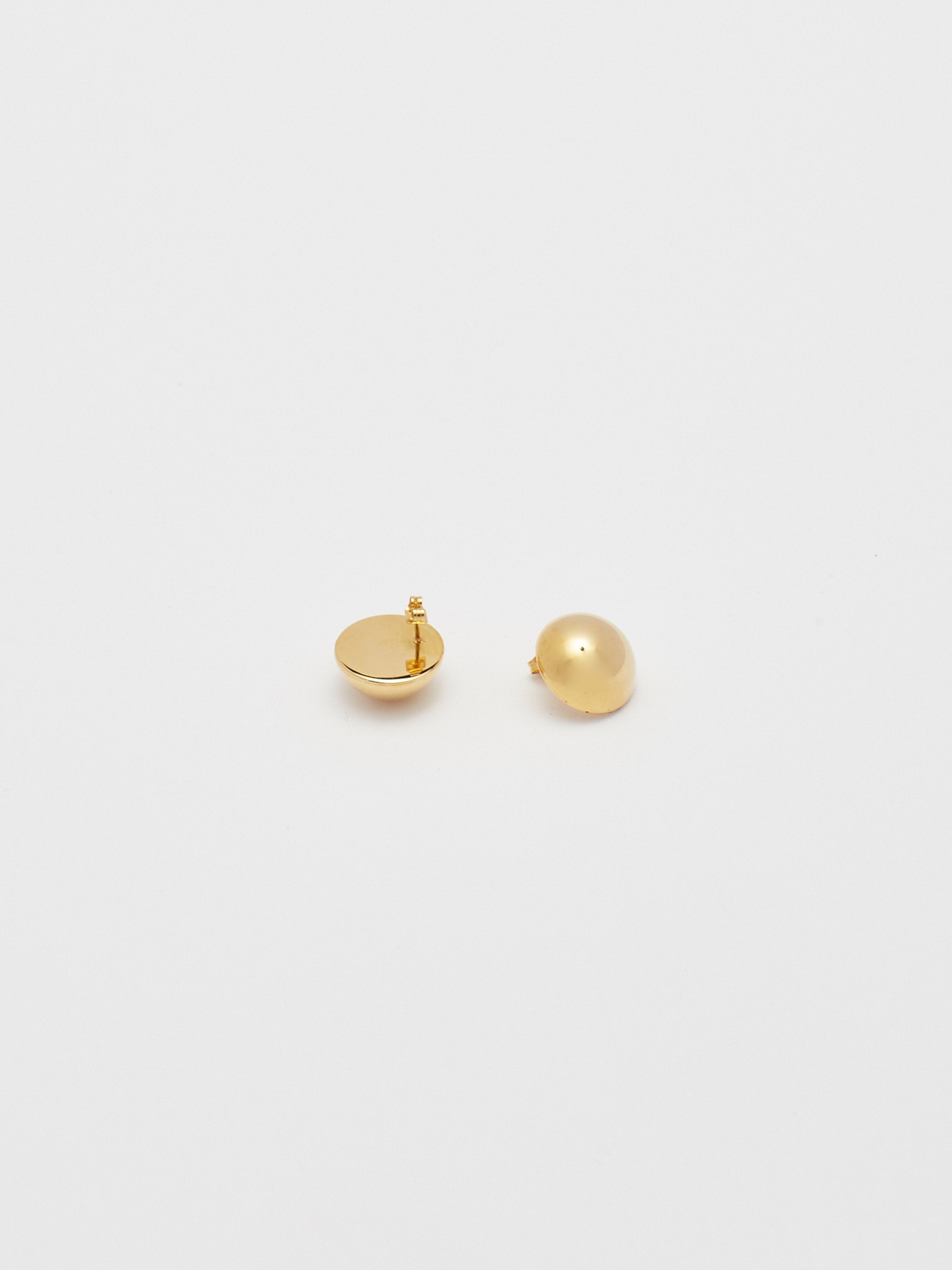 Flat lay view reverse side of Button Studs Earrings Bagatiba 