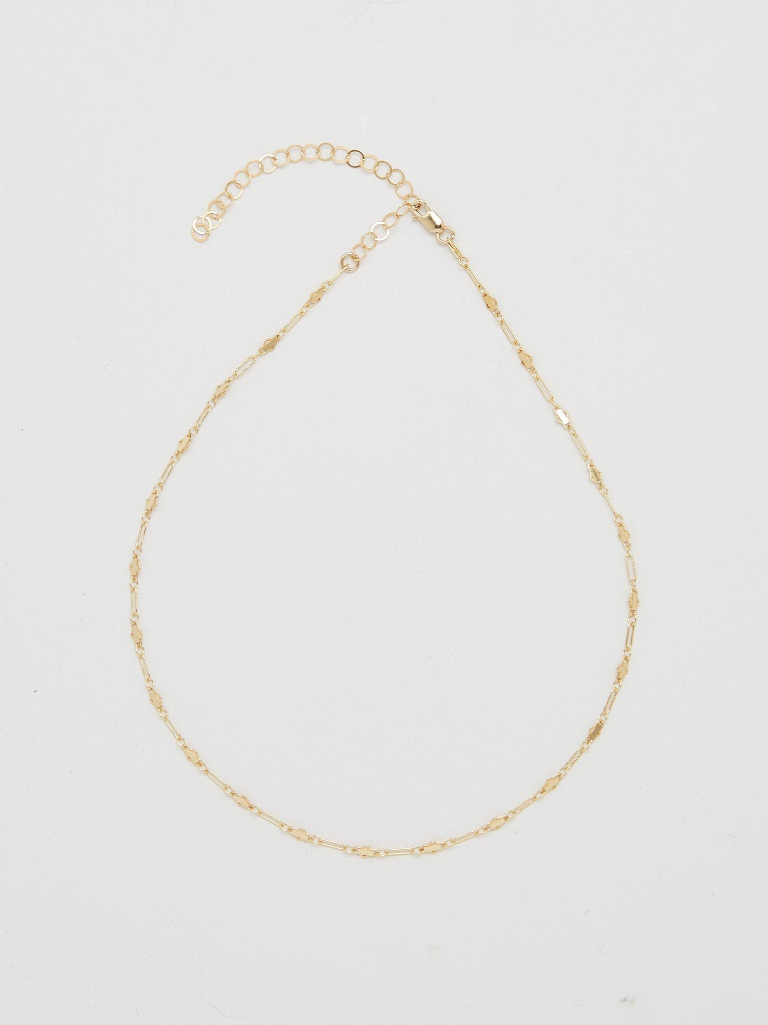 Full view flat lay of Cross Chain Choker Choker Bagatiba 