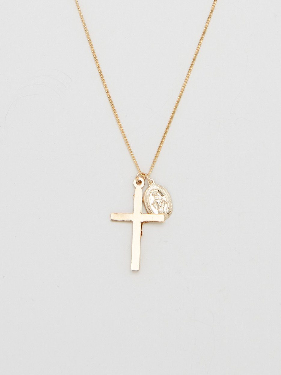 Cropped view flat lay of reverse side D2C Necklace Necklace Bagatiba 