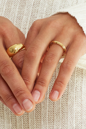 Double Band Ball Ring - rollover