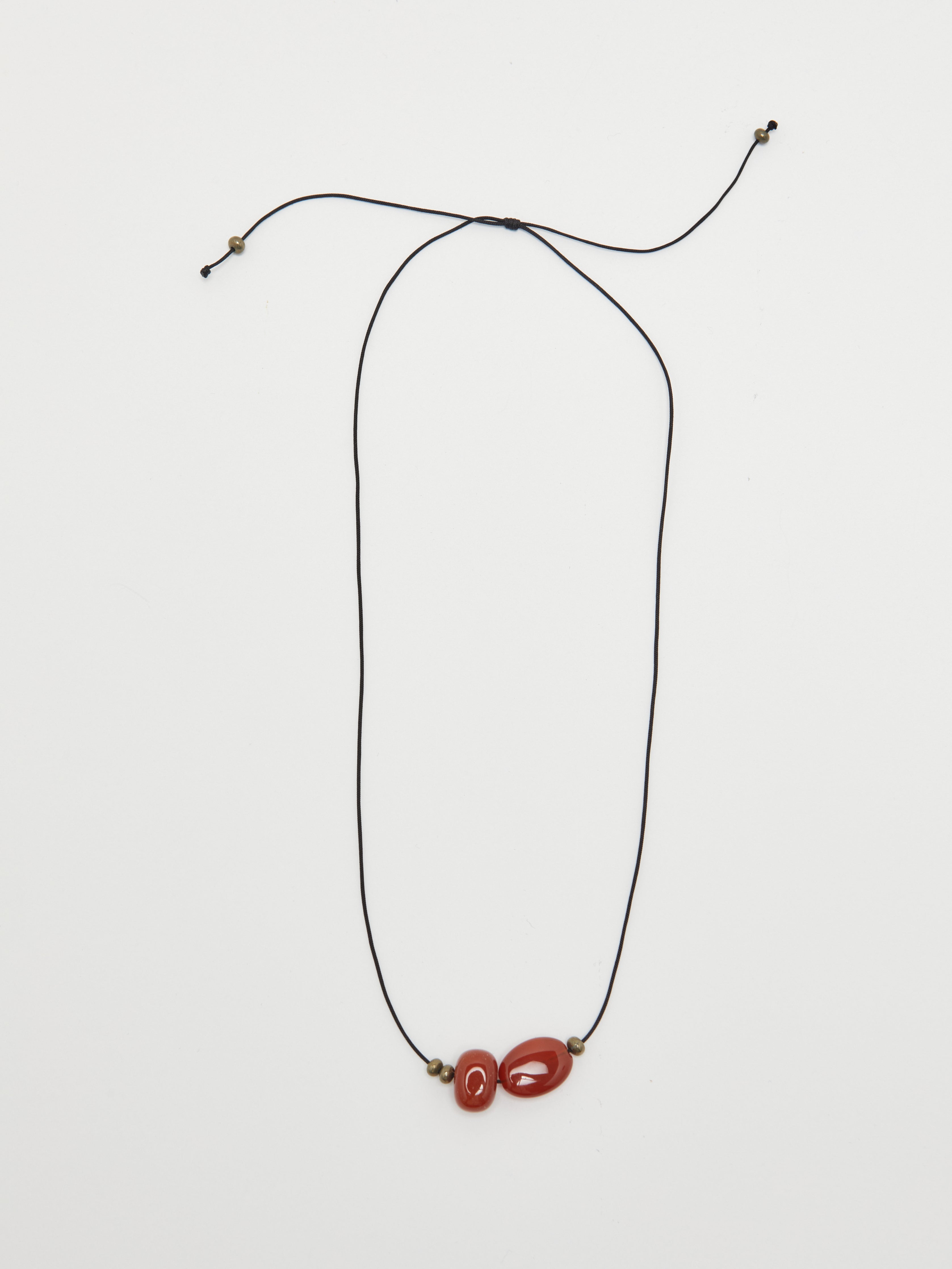 Double Red Agate Necklace necklace flat lay 