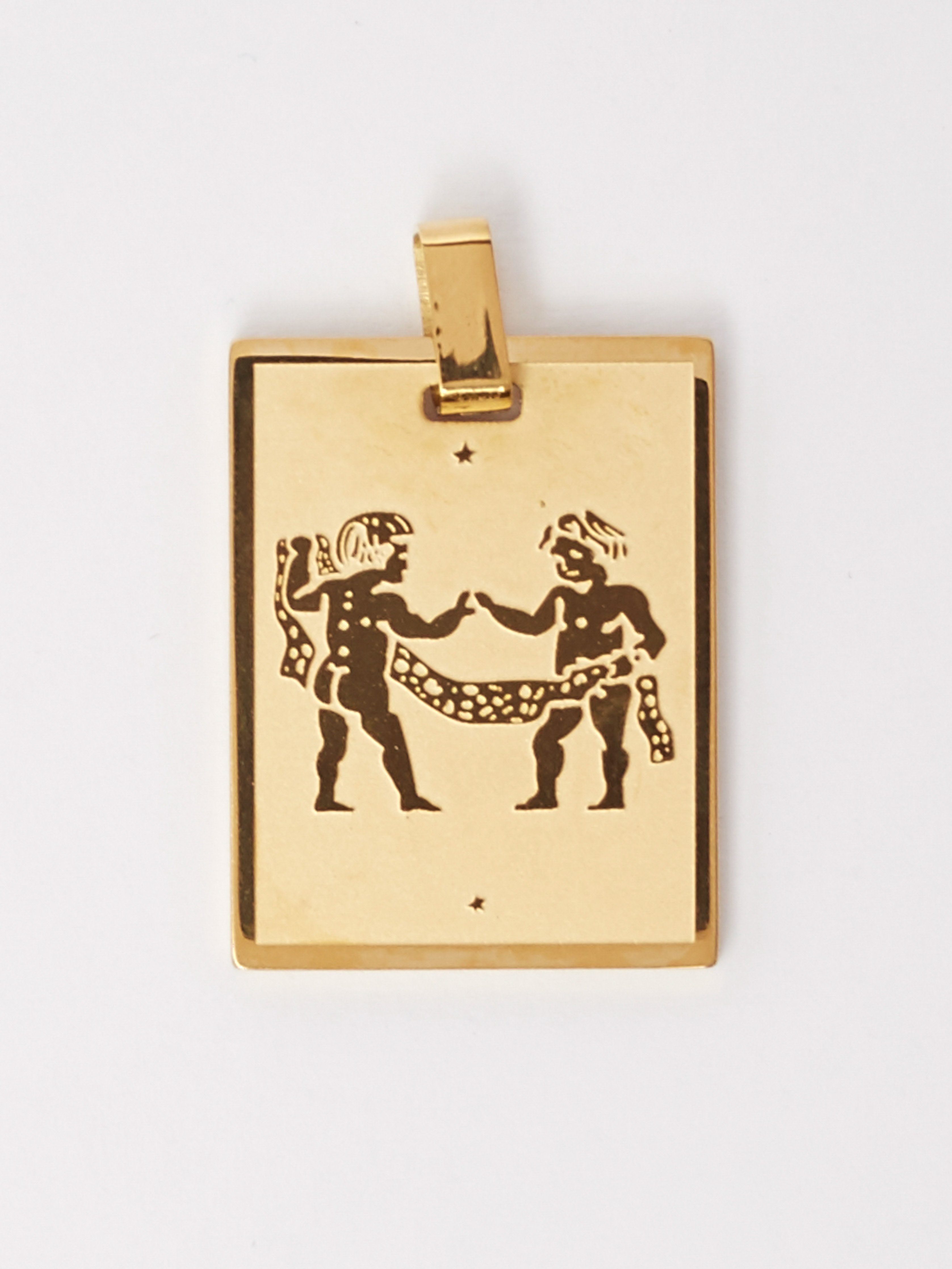 Zoomed view flat lay of Gemini Charm charm Bagatiba 