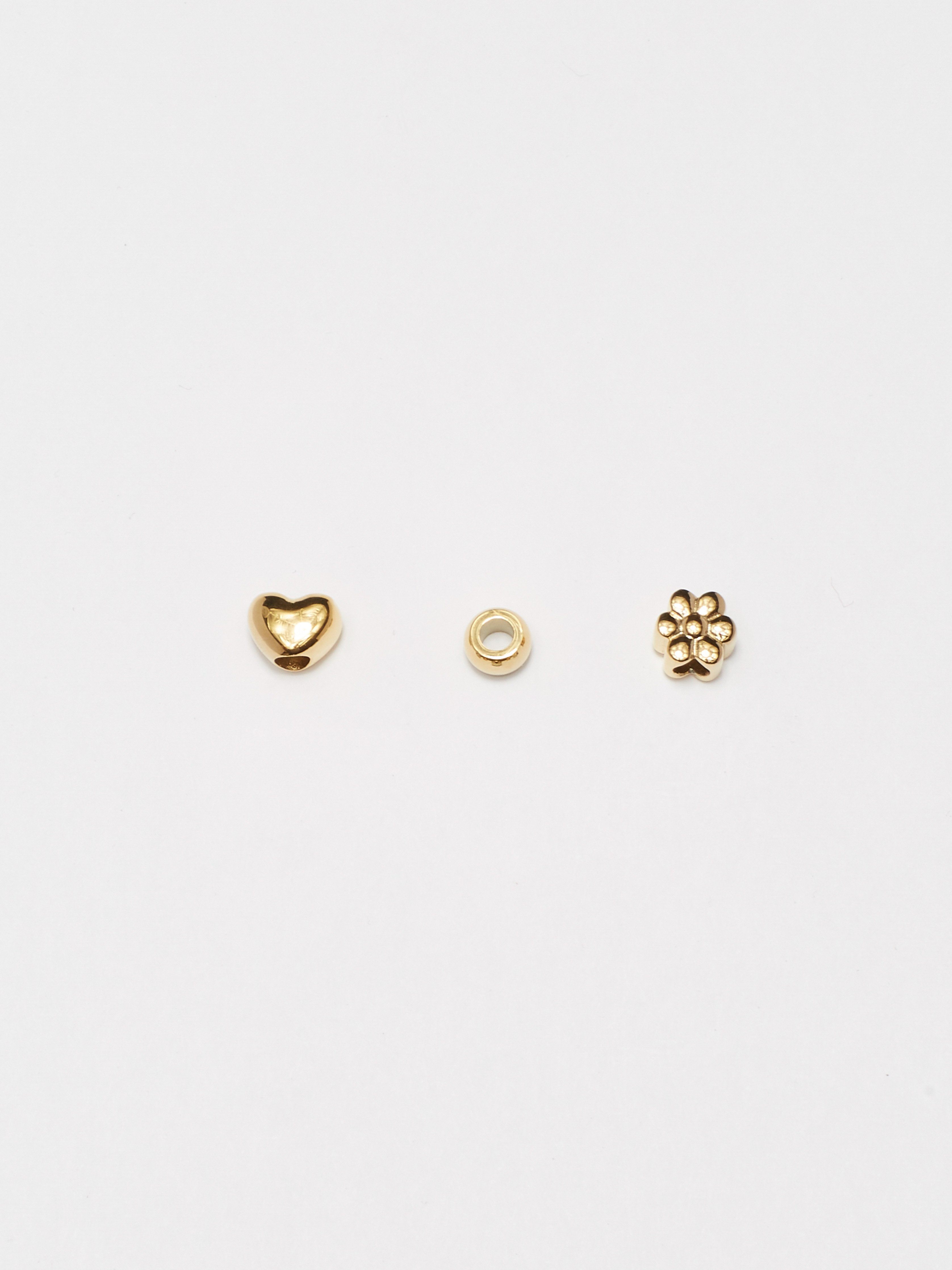 Full view flat lay of Gold Bead Set Bagatiba 