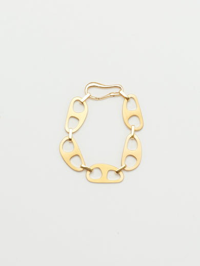 Gold Brushed Tab Bracelet