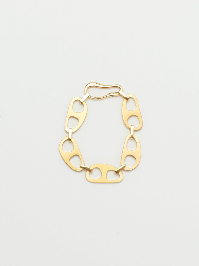 Gold Brushed Tab Bracelet