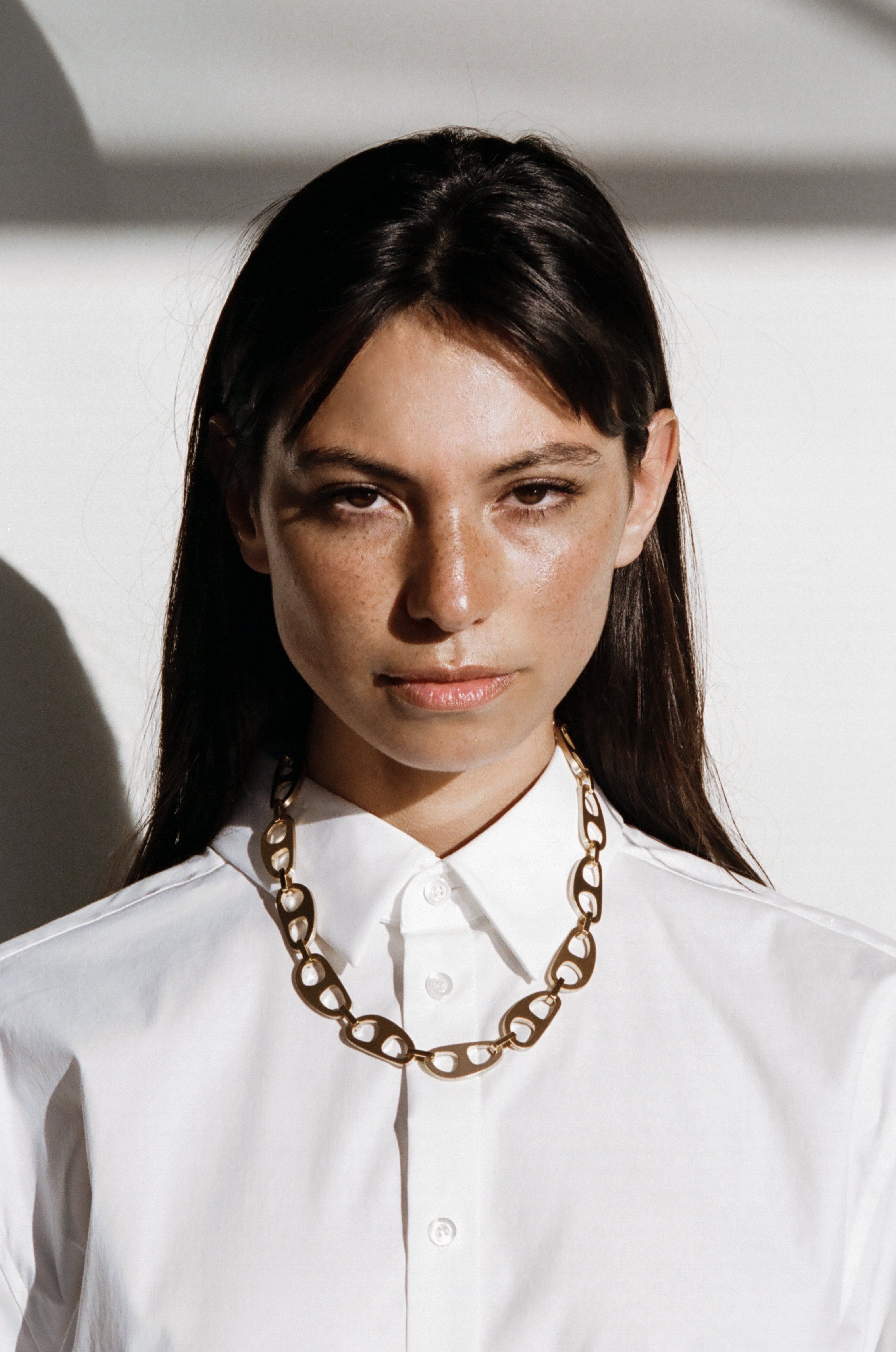 Gold Brushed Tab Necklace Necklace bagatiba 