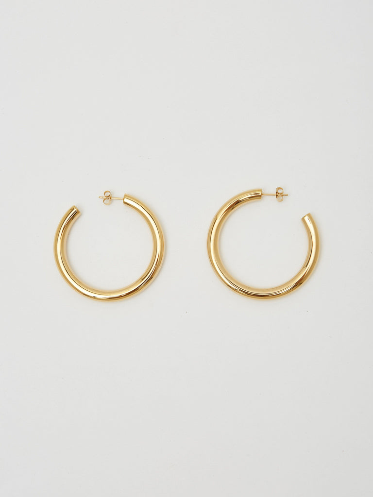 Gold Hollow Hoops