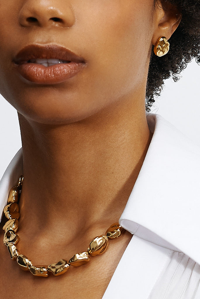Gold Pearl Necklace Necklace bagatiba 