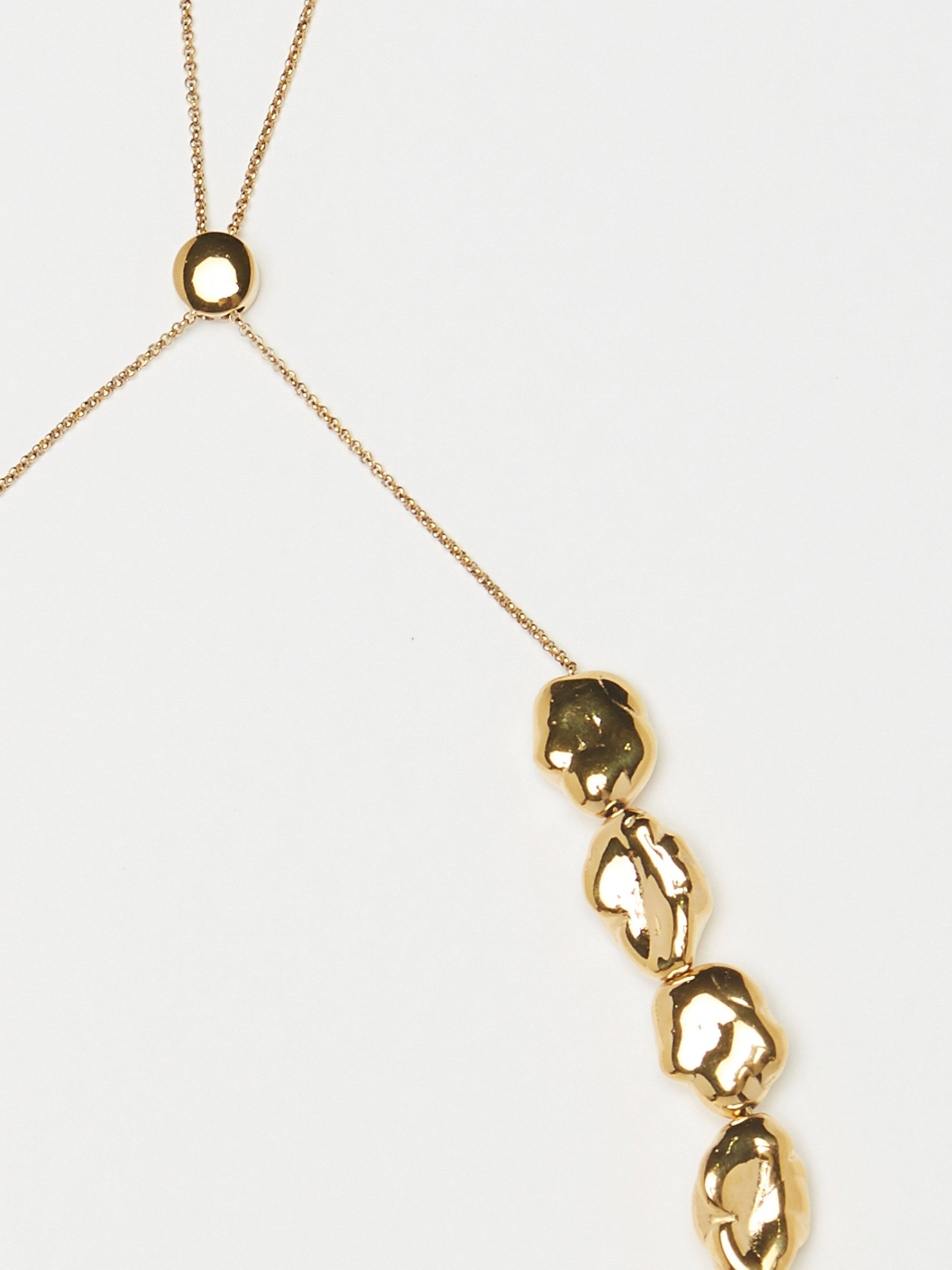 Gold Pearl Necklace Necklace bagatiba 