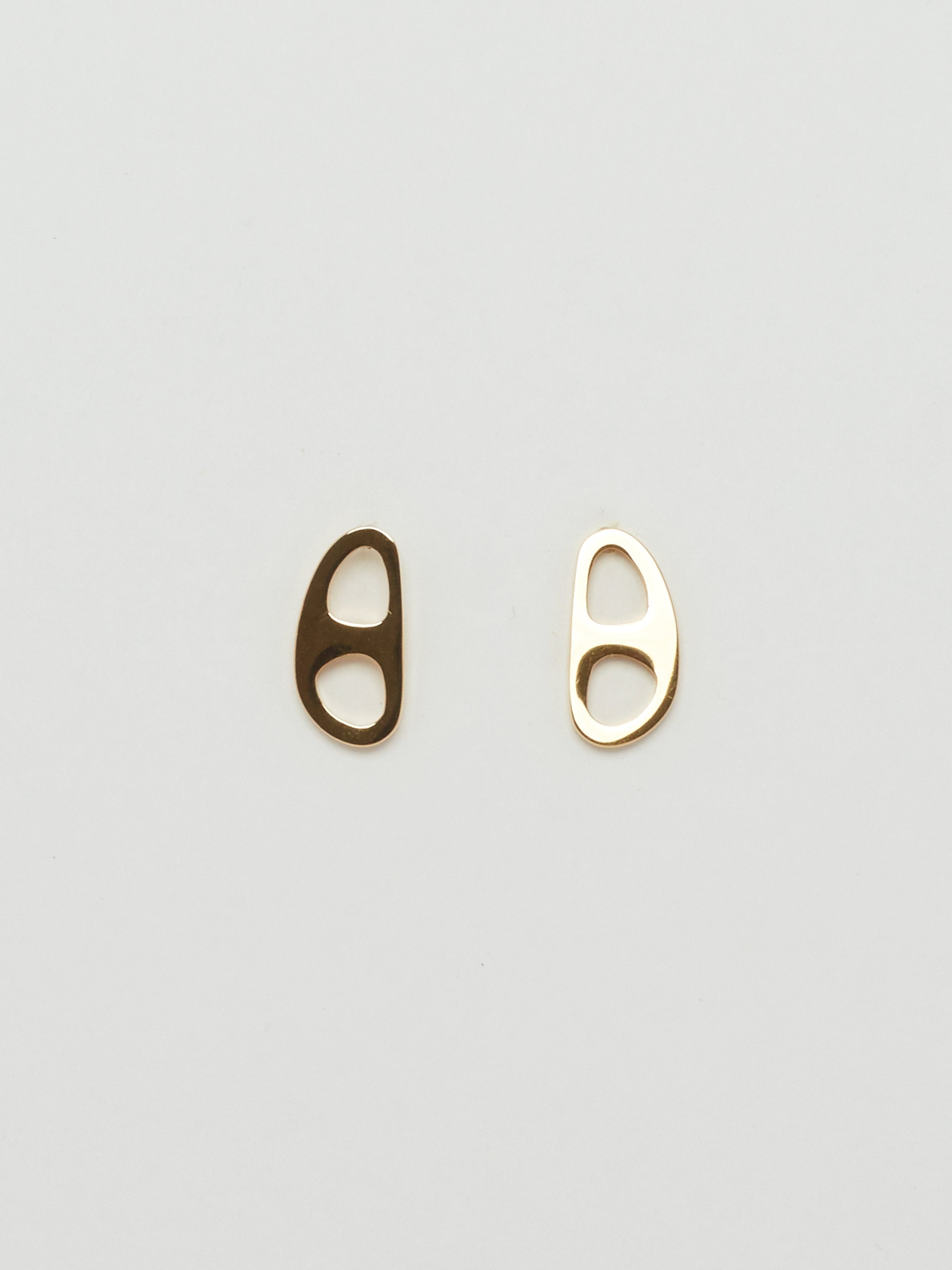 Gold Tab Studs Earrings bagatiba 