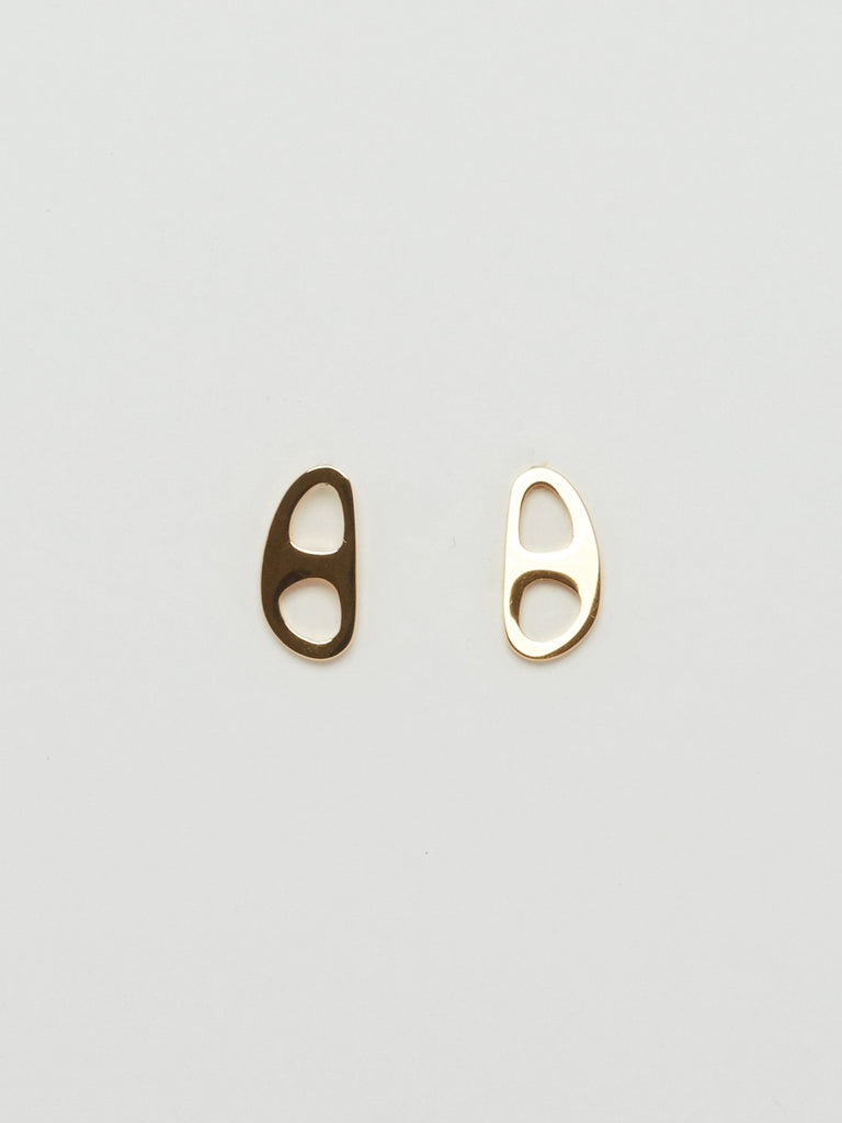 Gold Tab Studs Earrings bagatiba 
