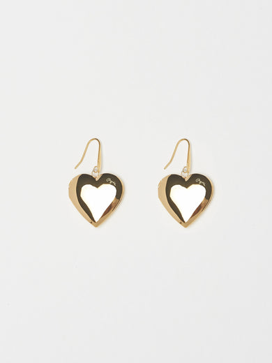 Heart Locket Drop Earrings