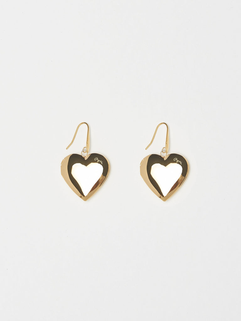 Heart Locket Drop Earrings