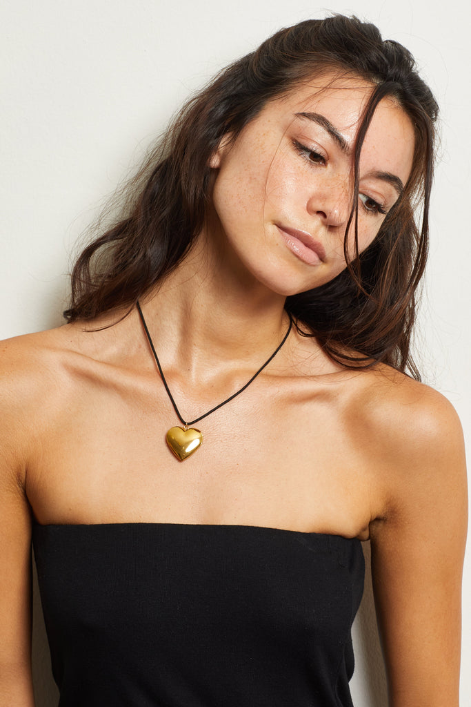 Heart Locket Necklace necklace Bagatiba on model