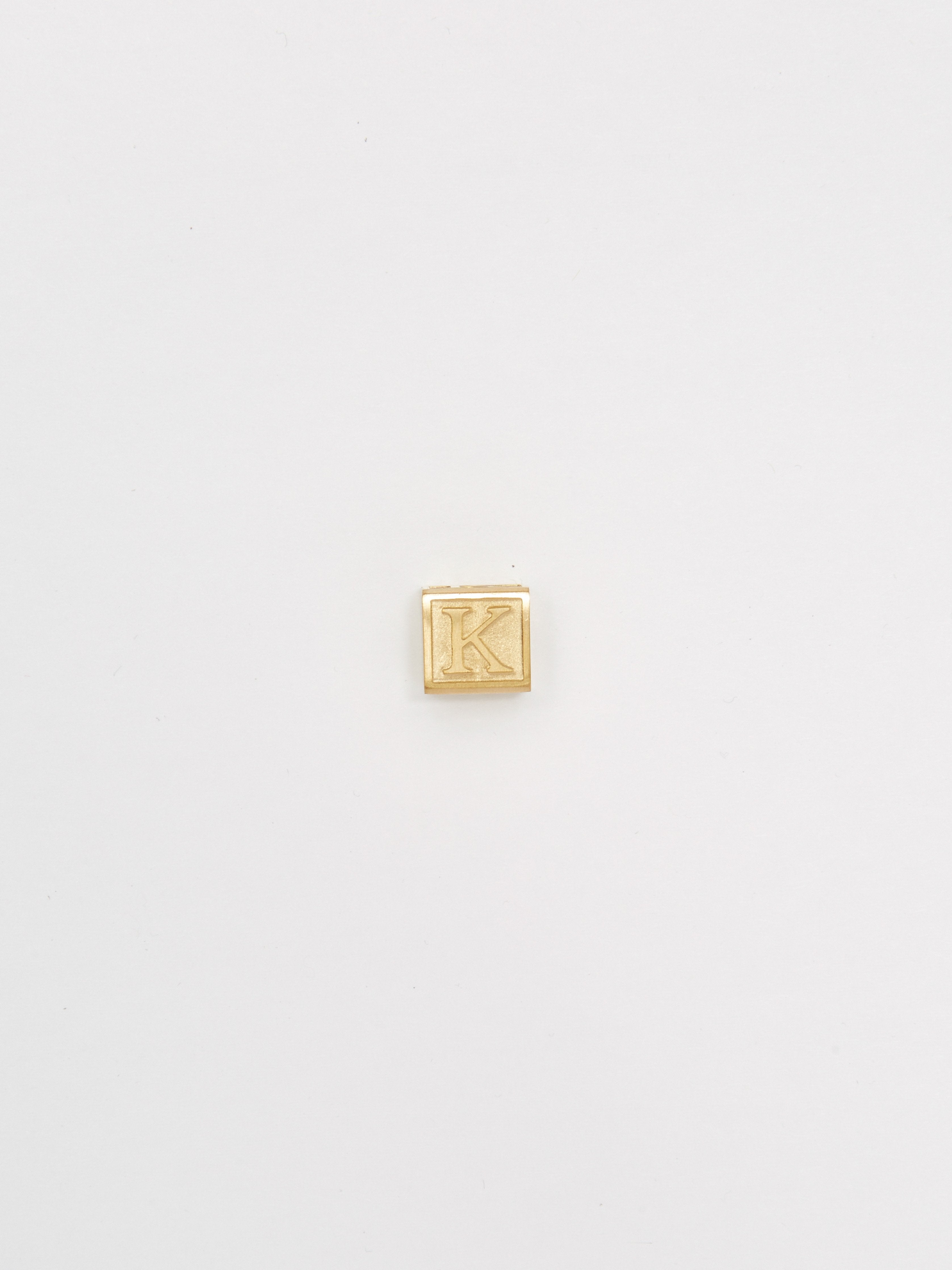 Full view Flat lay of "K" Letter Block letters Bagatiba 