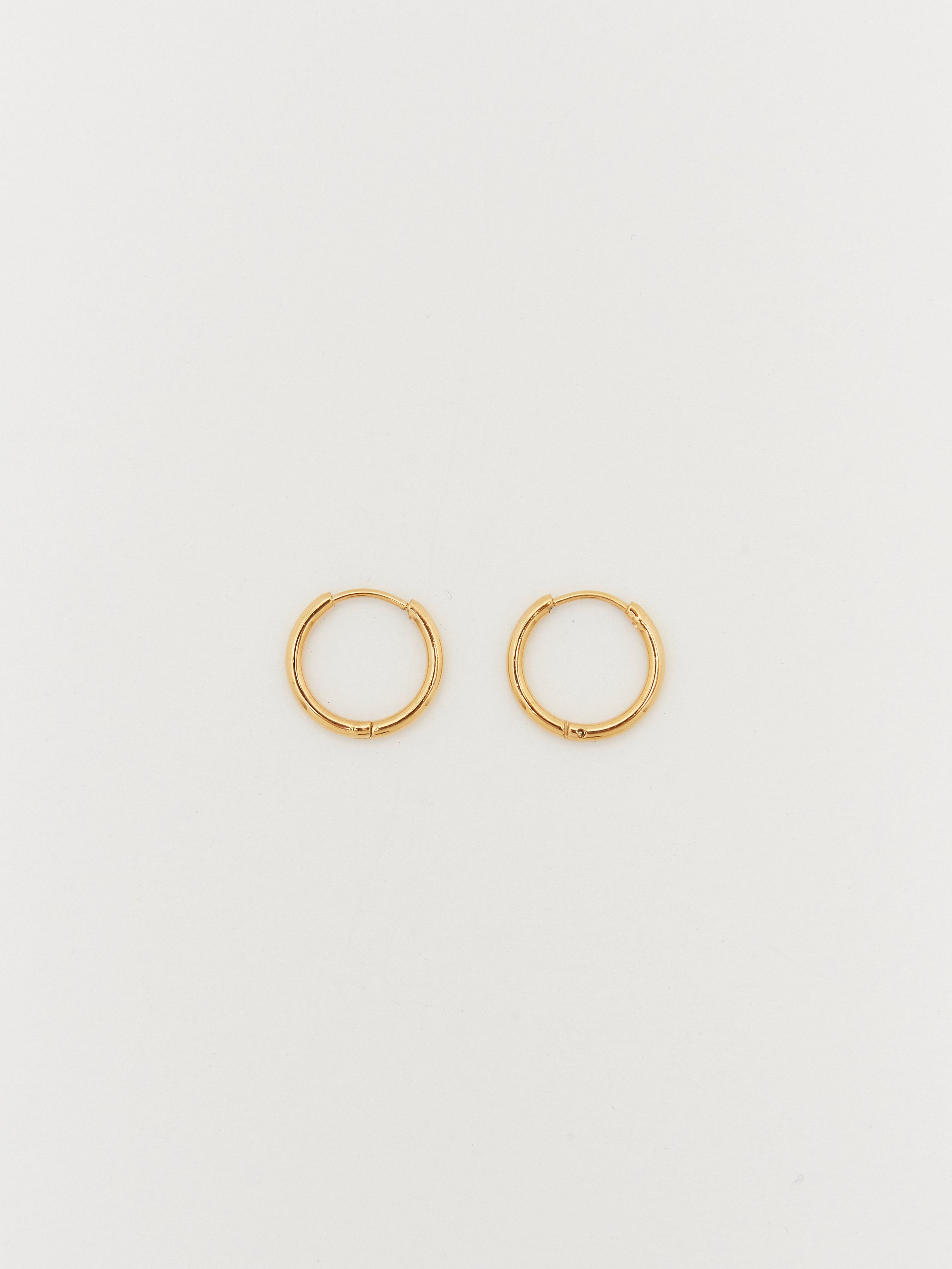 Large Gold Eco Huggies Earrings Bagatiba 