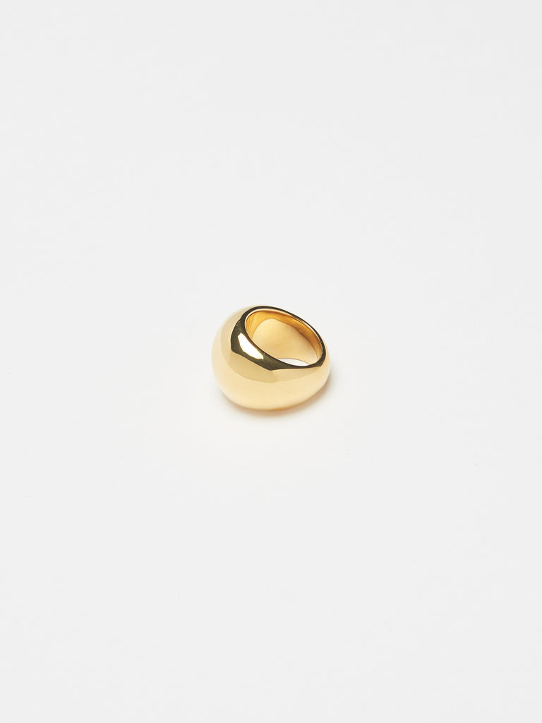Flat lay of Large Gold Orb Ring Ring bagatiba 