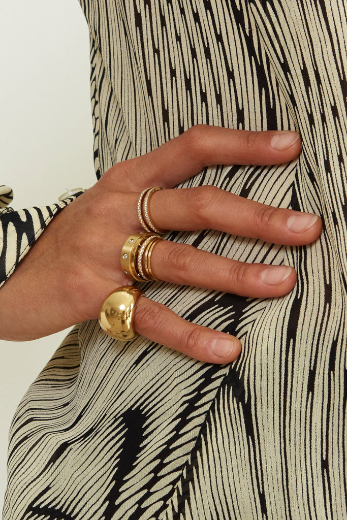 Large Gold Orb Ring Ring bagatiba 