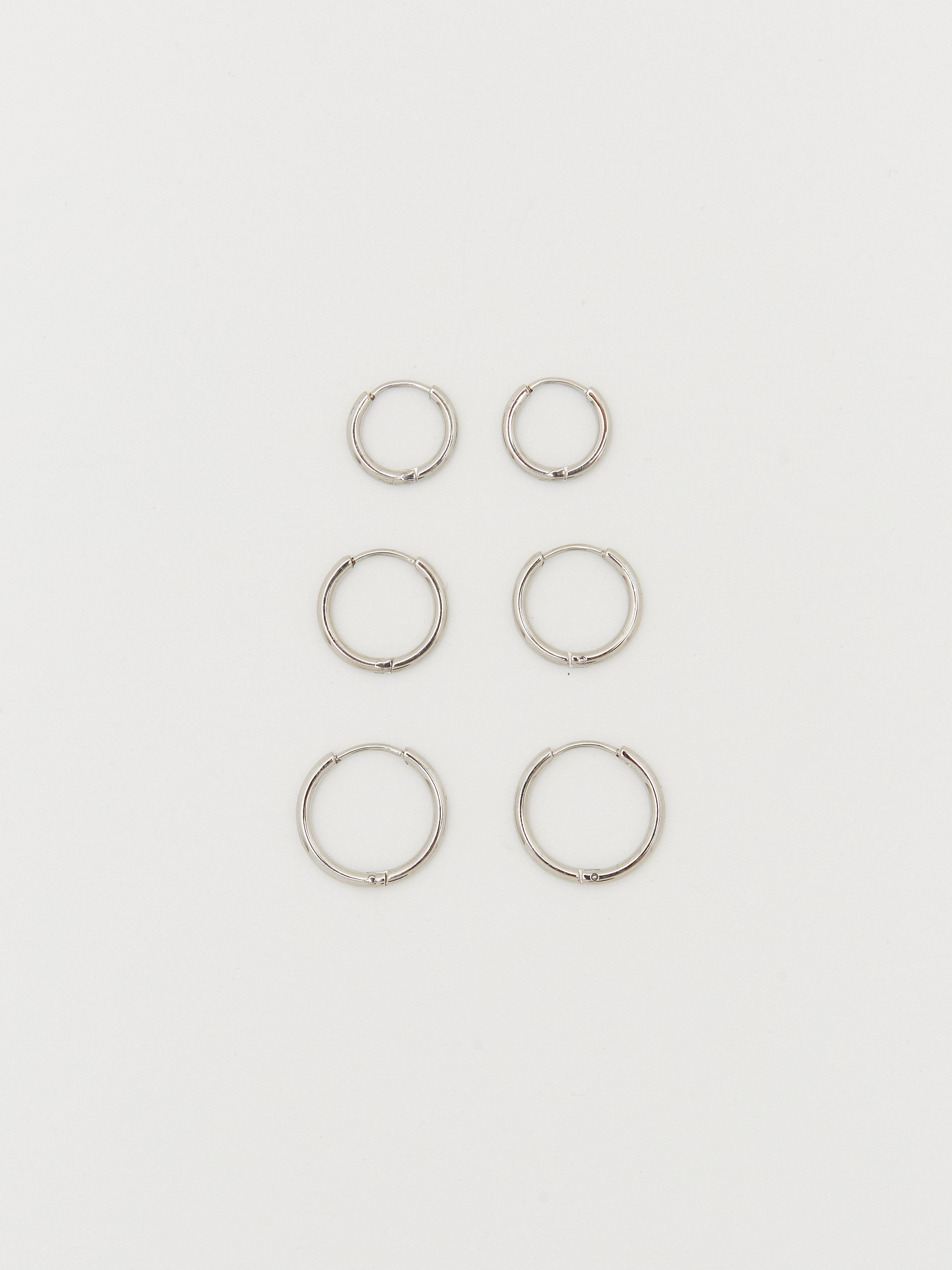 Large Silver Eco Huggies Earrings Bagatiba 