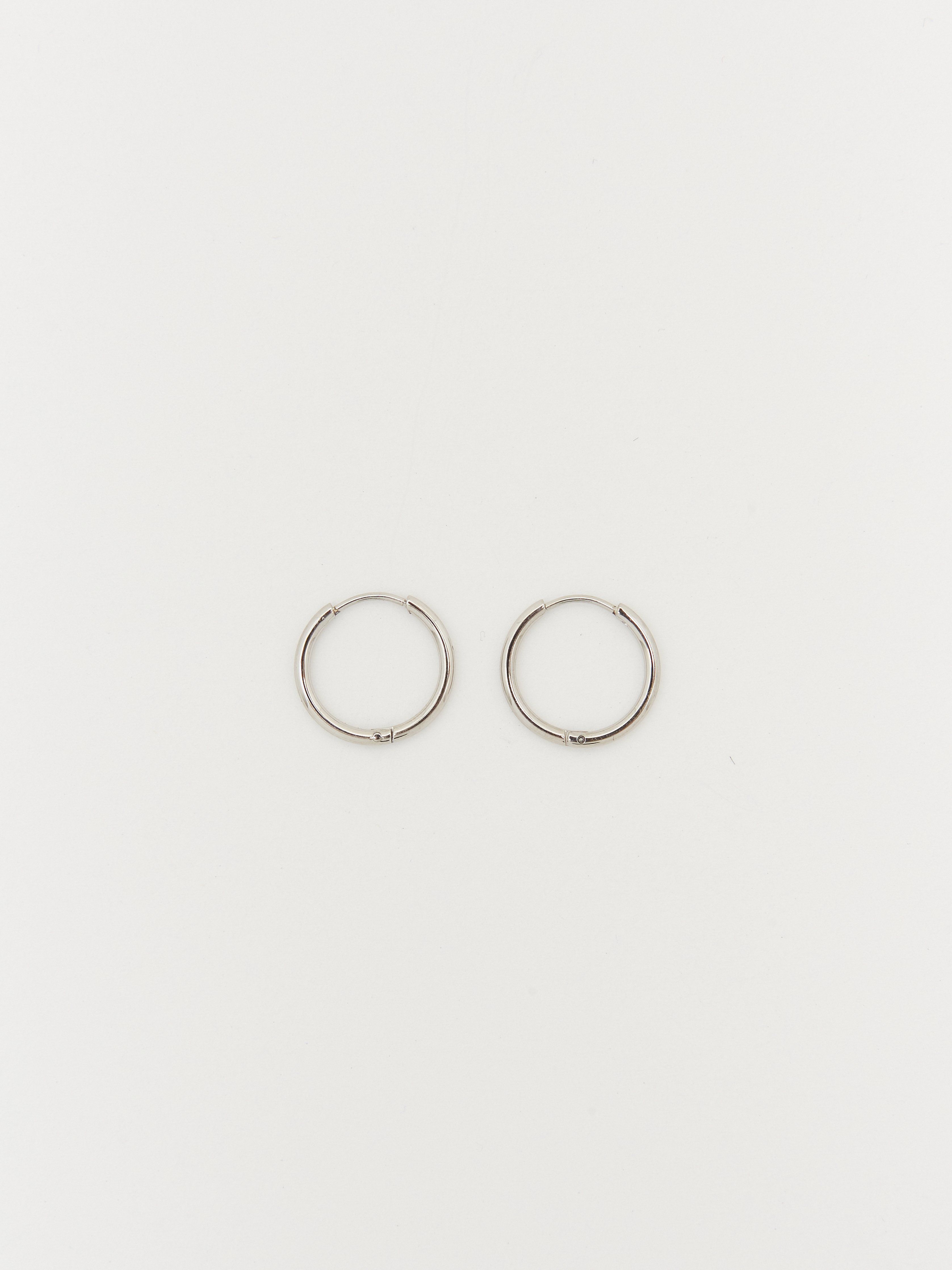 Large Silver Eco Huggies Earrings Bagatiba 