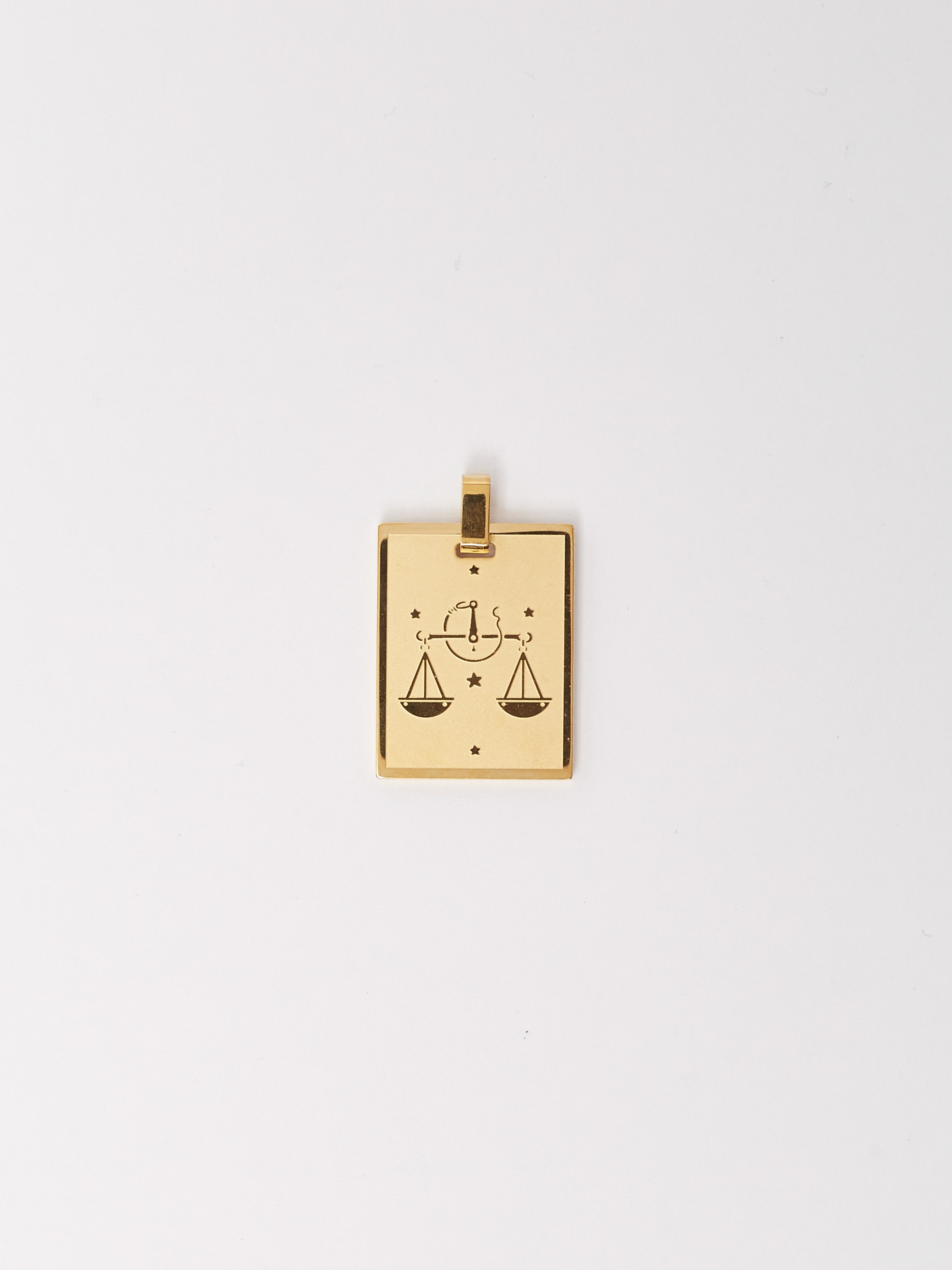 Full view flat lay of Libra Charm charm Bagatiba 