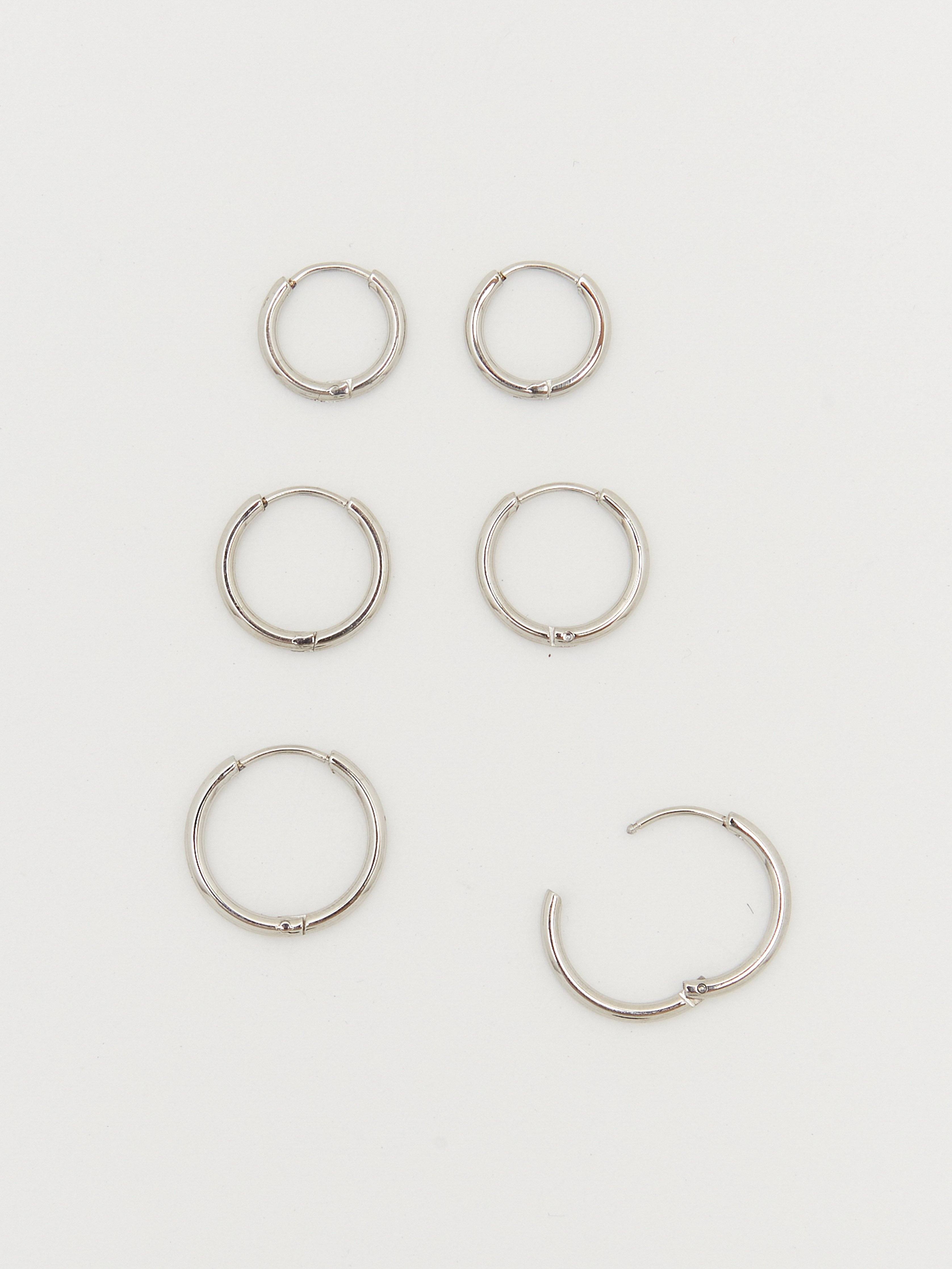 Medium Silver Eco Huggies Earrings Bagatiba 