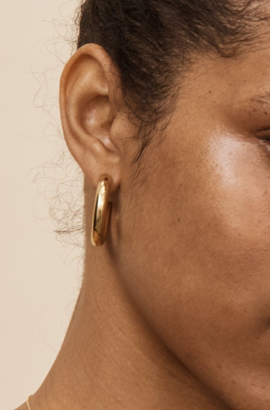 Mini Gold Hollow Hoops Earrings Bagatiba 