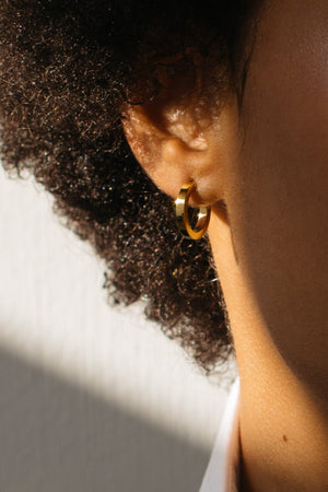 Mini Simple Gold Hoops - rollover
