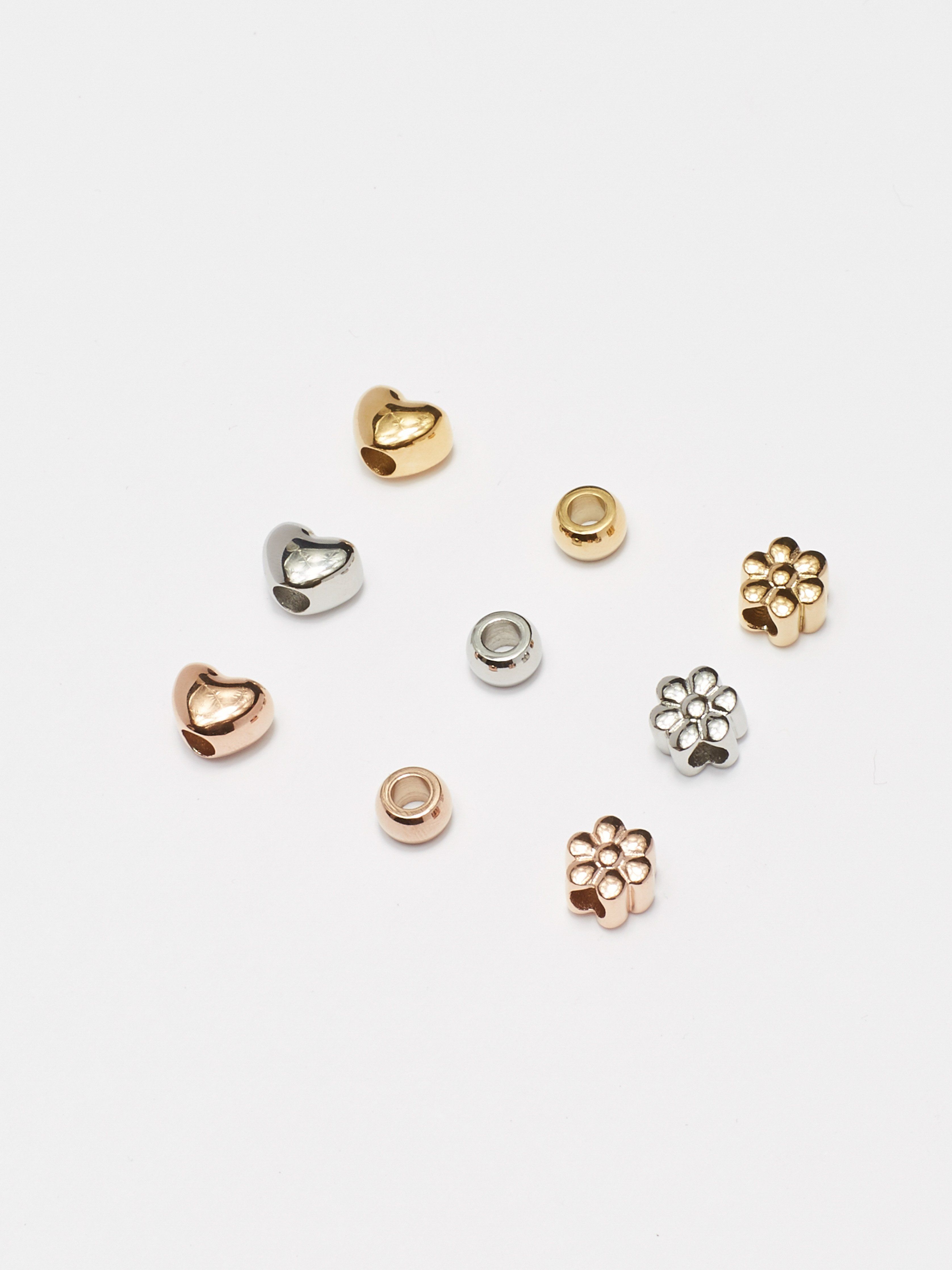 Close view flat lay of Multi-Color Bead Set Bagatiba 