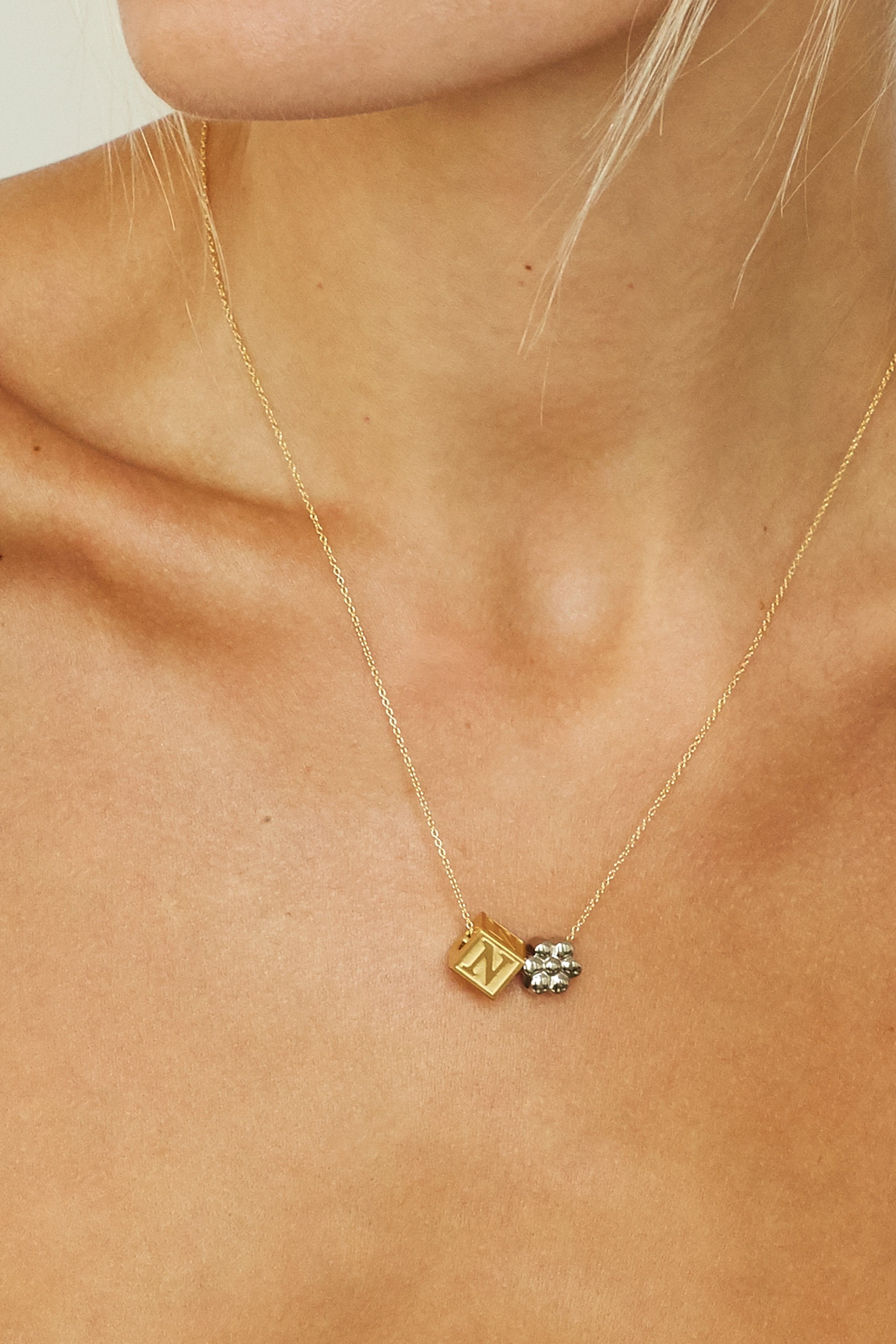 close up view on model "N" Letter Block letters Bagatiba 