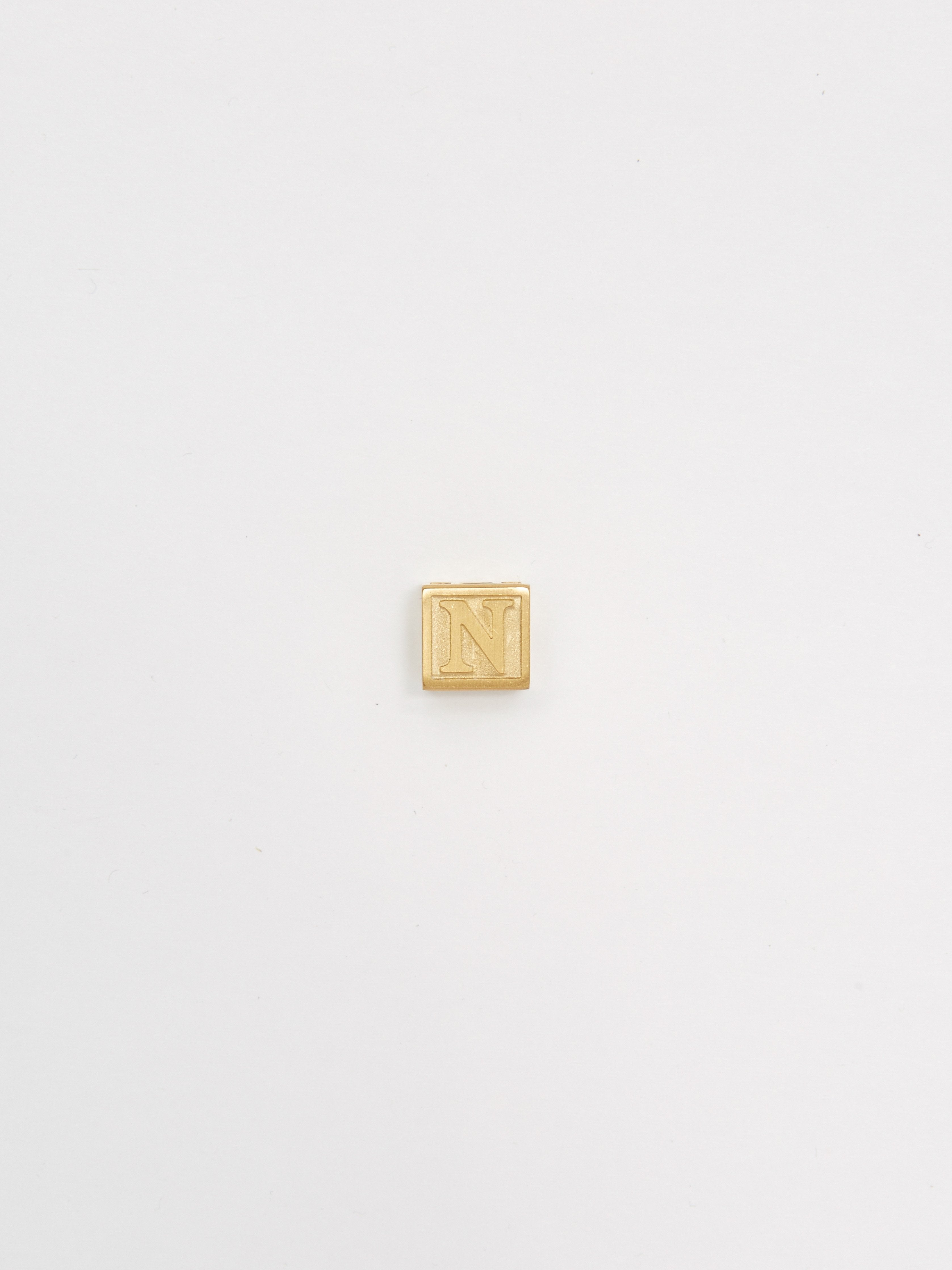 full view flat lay of "N" Letter Block letters Bagatiba 