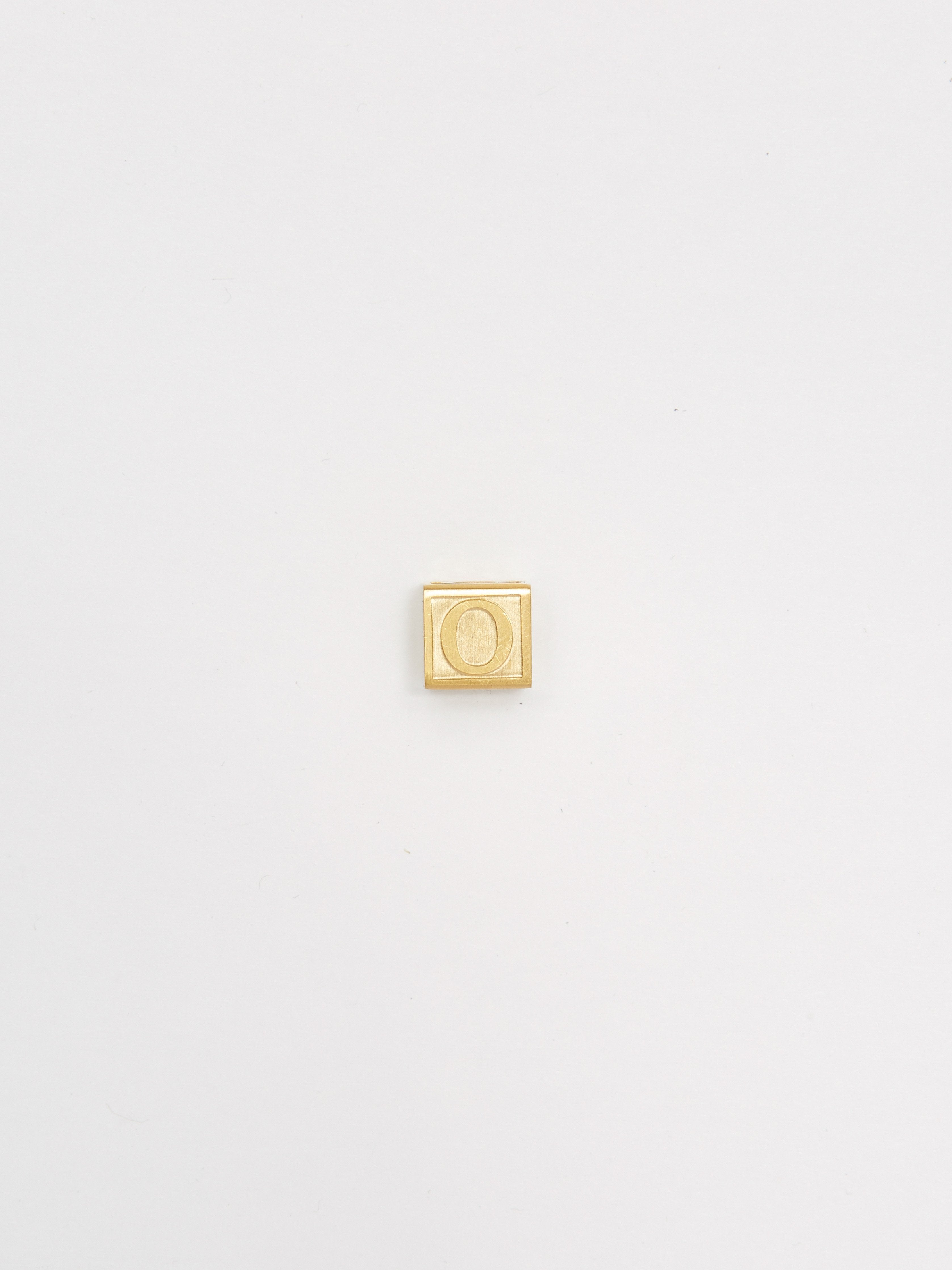 Close up flat lay of "O" Letter Block letters Bagatiba 