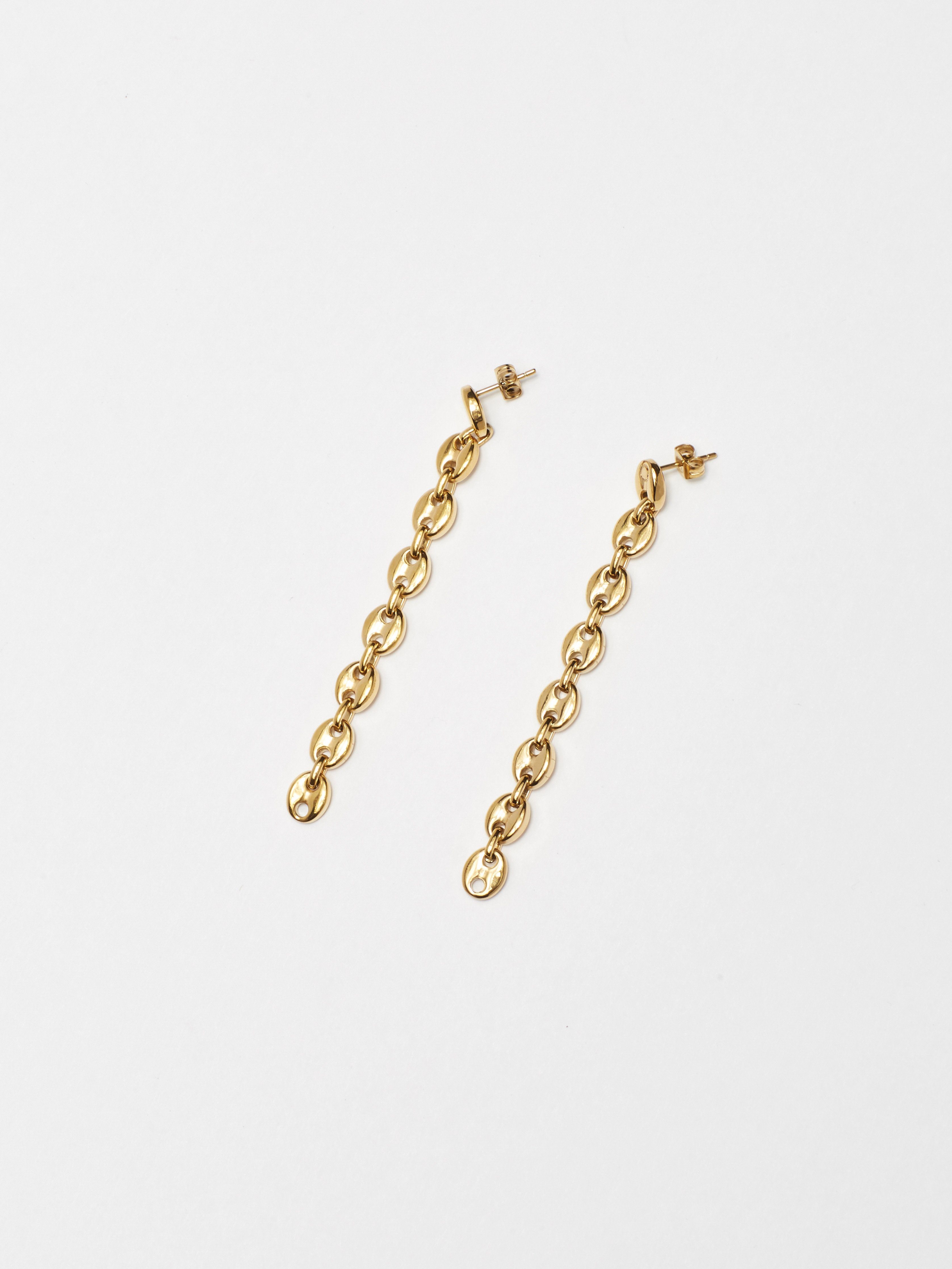 Angled flat lay of Onia Drop Earrings Earrings Bagatiba 