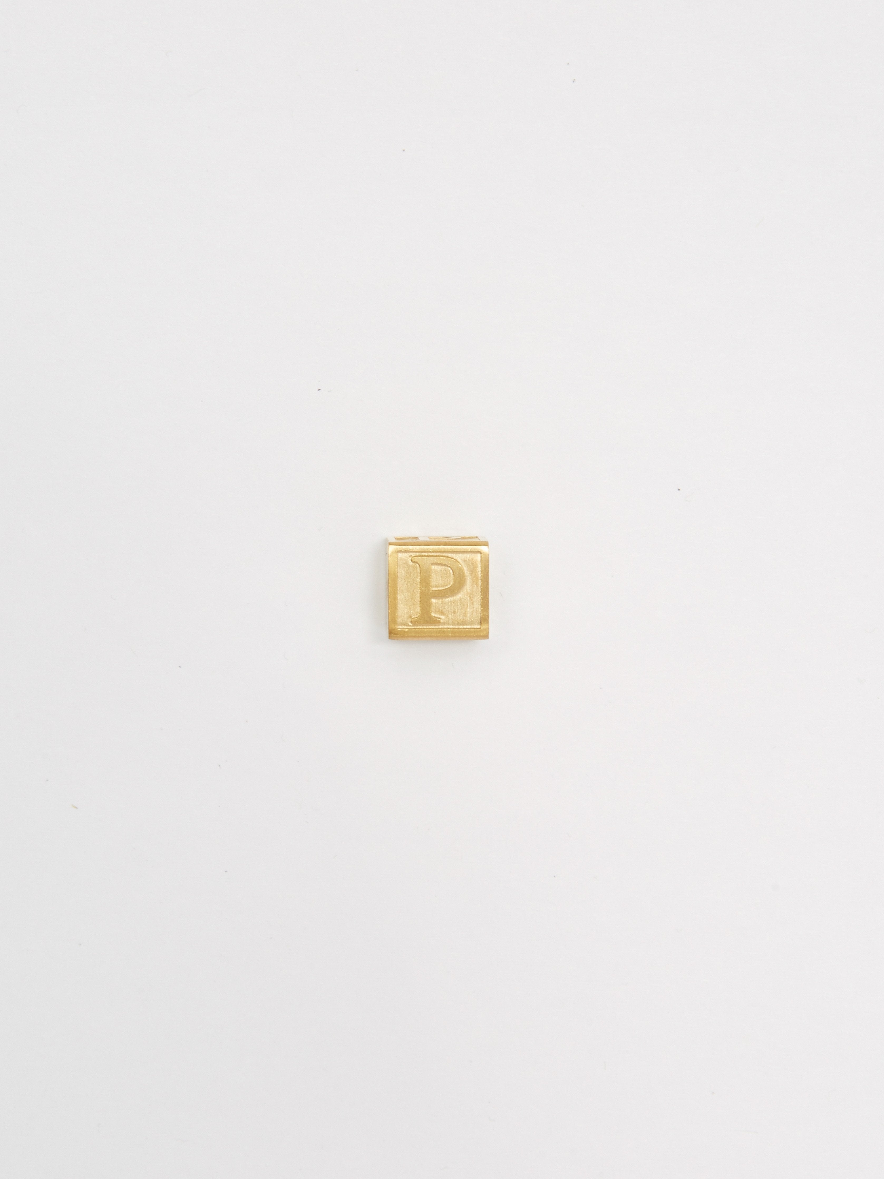 full view flat lay of "P" Letter Block letters Bagatiba 