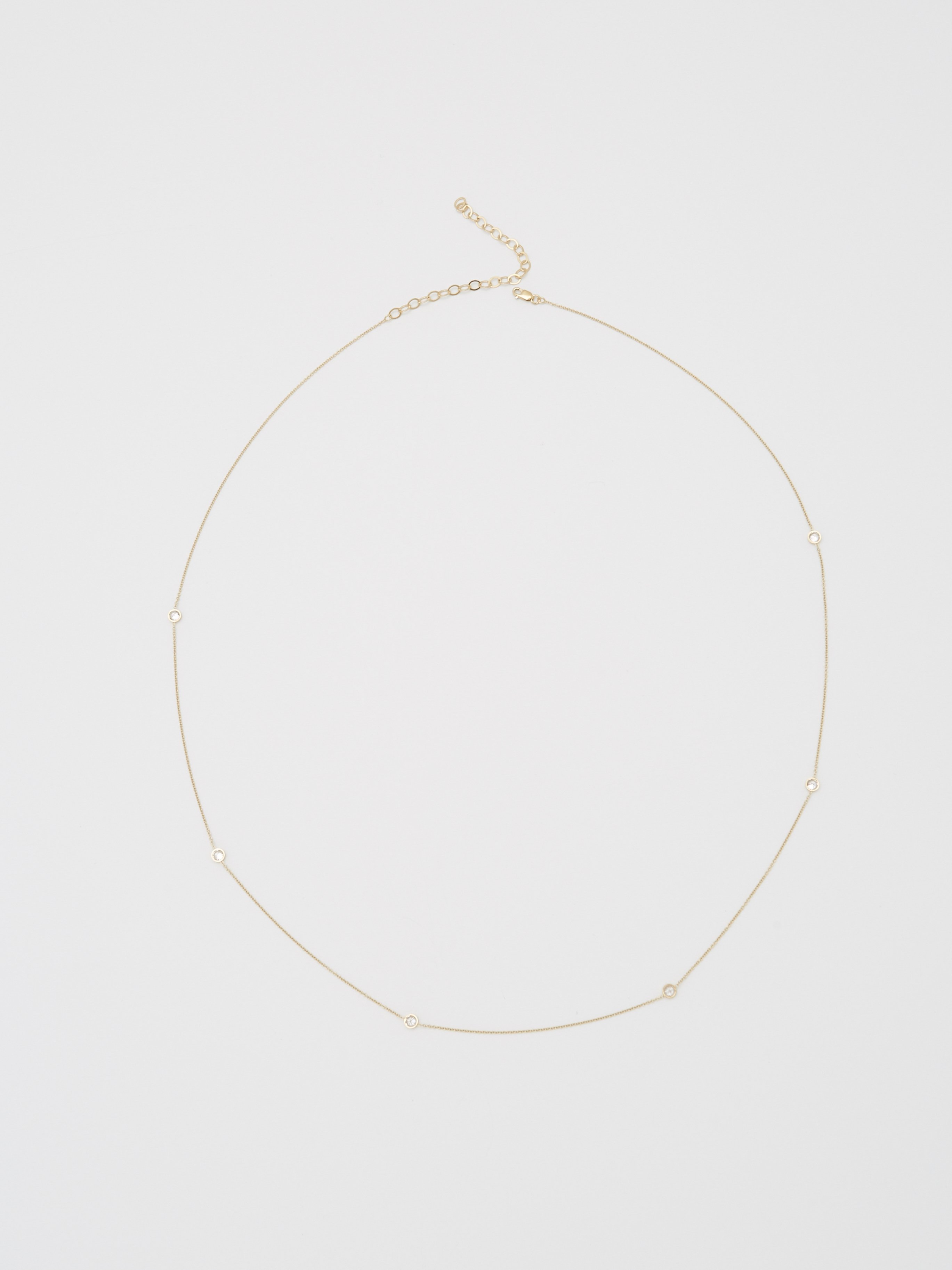 Full view flat lay of Princess Belly Chain Necklace Bagatiba 