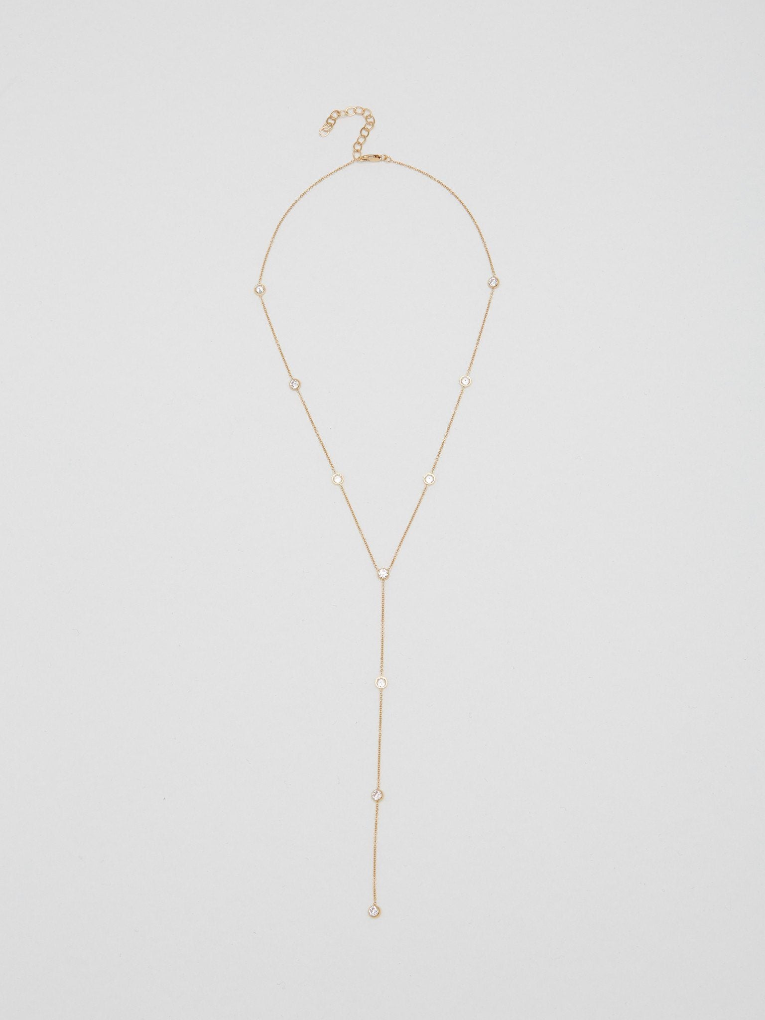 Full view flat lay of Princess Drop Necklace by Bagatiba 