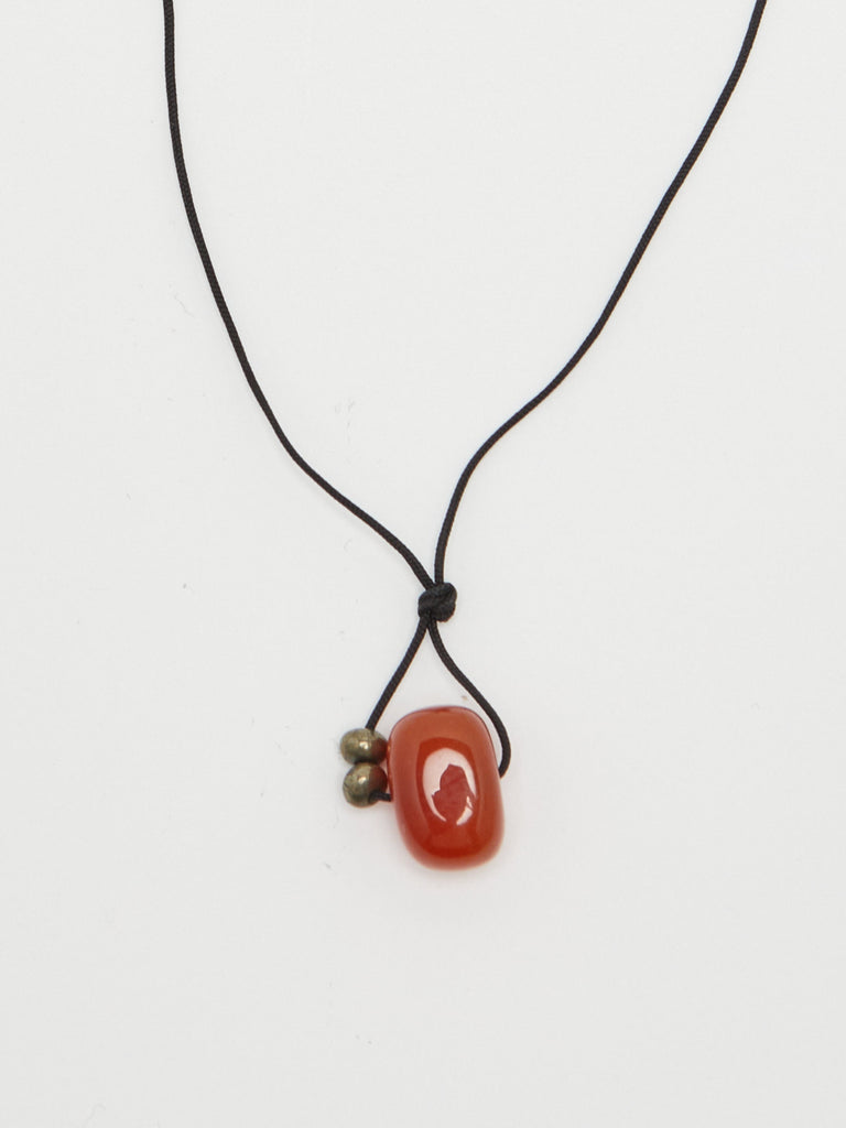 Red Agate Drop Necklace