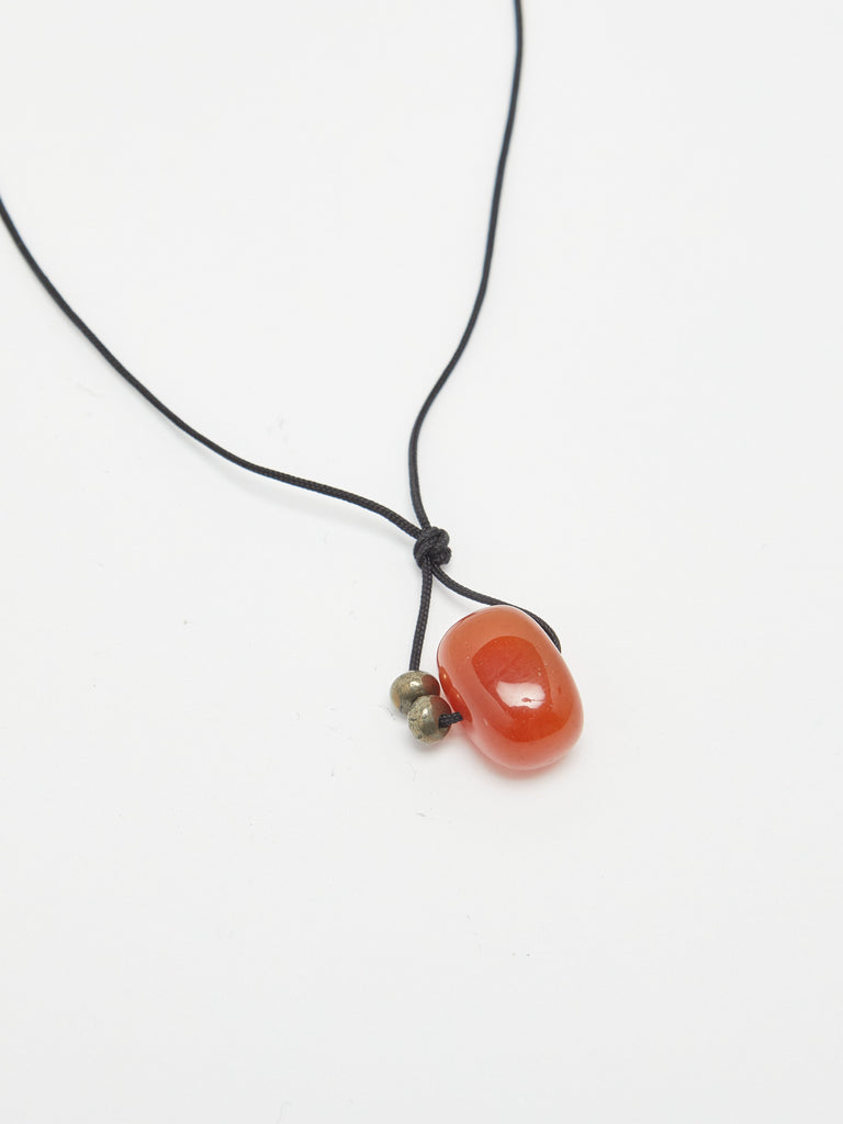 Red Agate Drop Necklace necklace Bagatiba flat lay close up