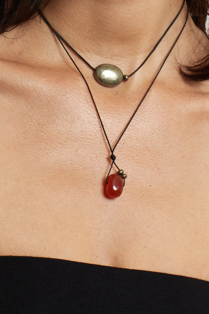 Buy La Soula 92.5 Sterling Silver Red Agate Necklace for Women Online At  Best Price @ Tata CLiQ