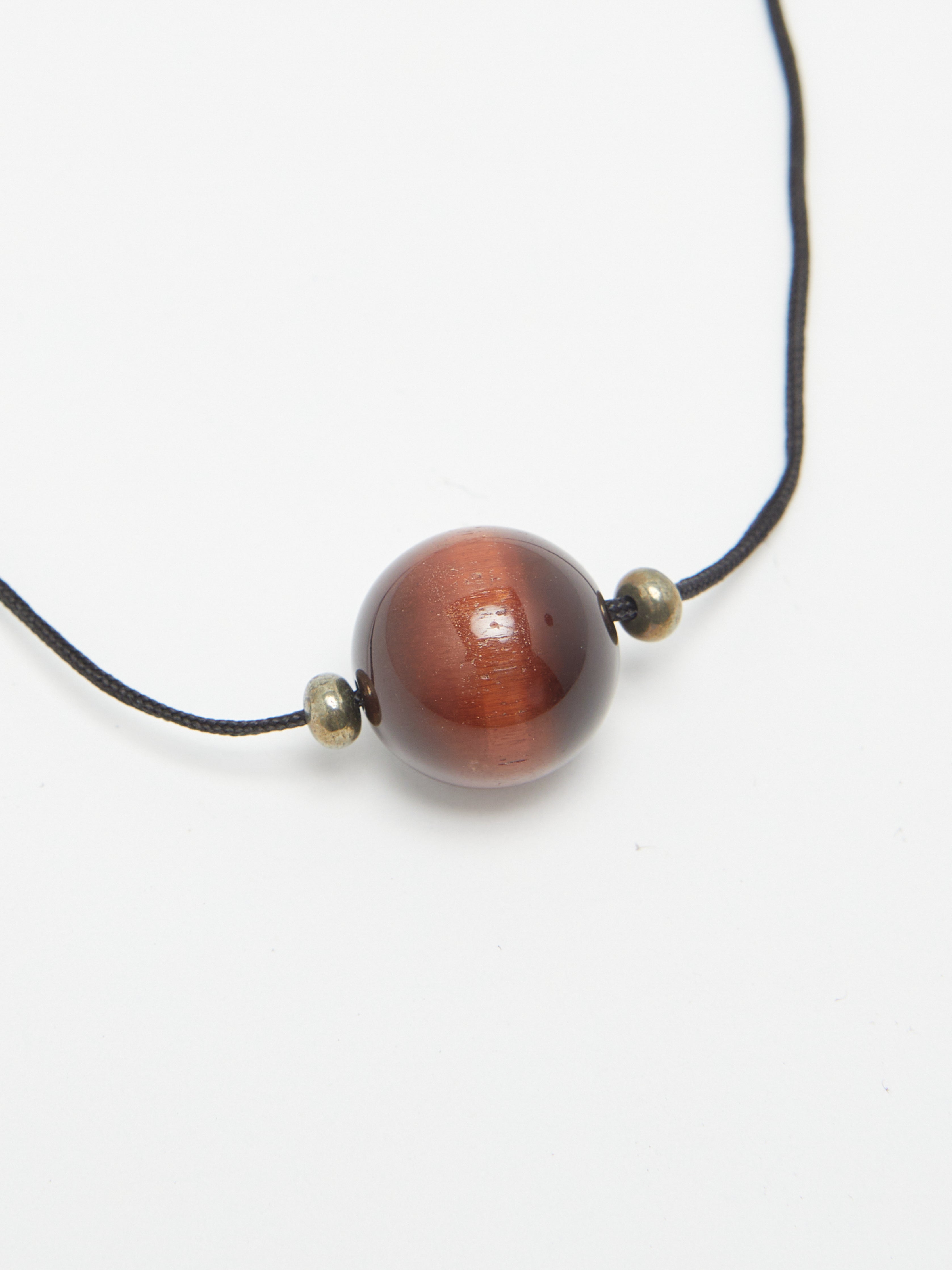 Red Tiger Eye Necklace necklace Bagatiba close up flat lay