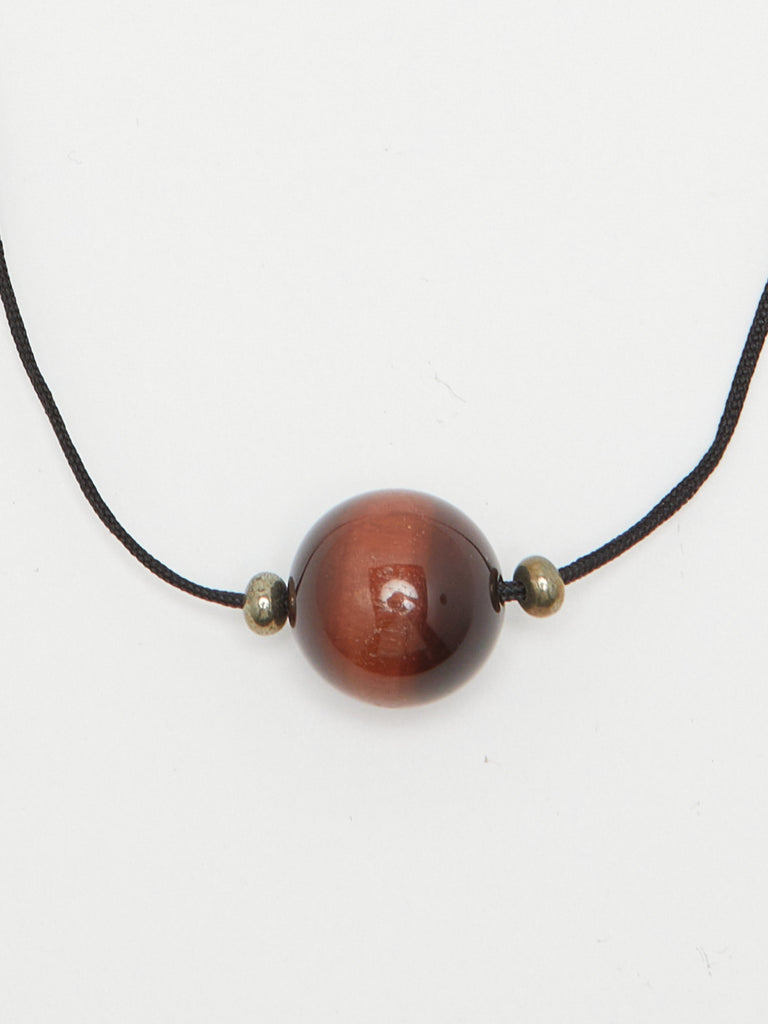 Red Tiger Eye Necklace necklace Bagatiba close up flat lay