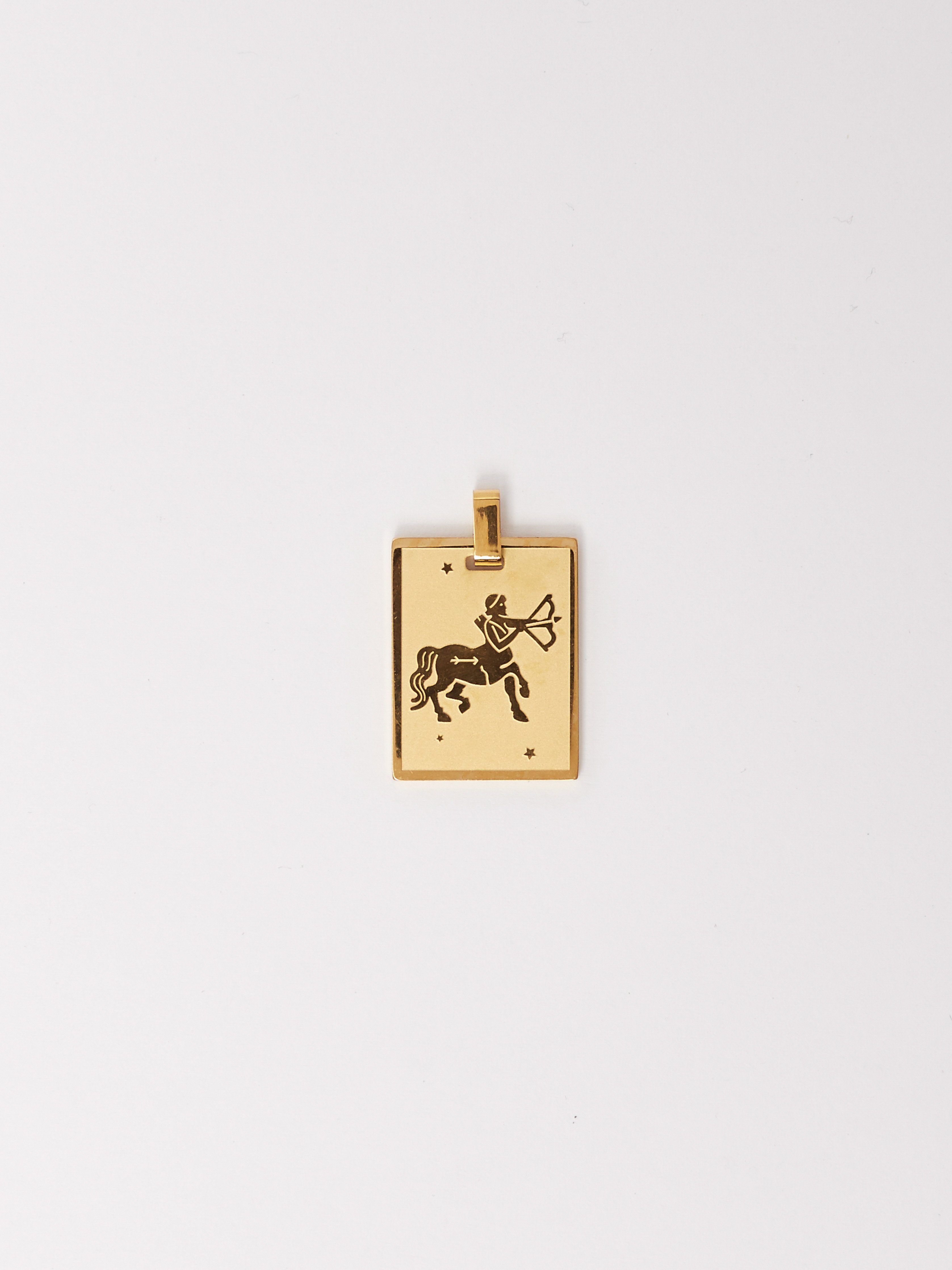 Full view flat lay of Sagittarius Charm charm Bagatiba 