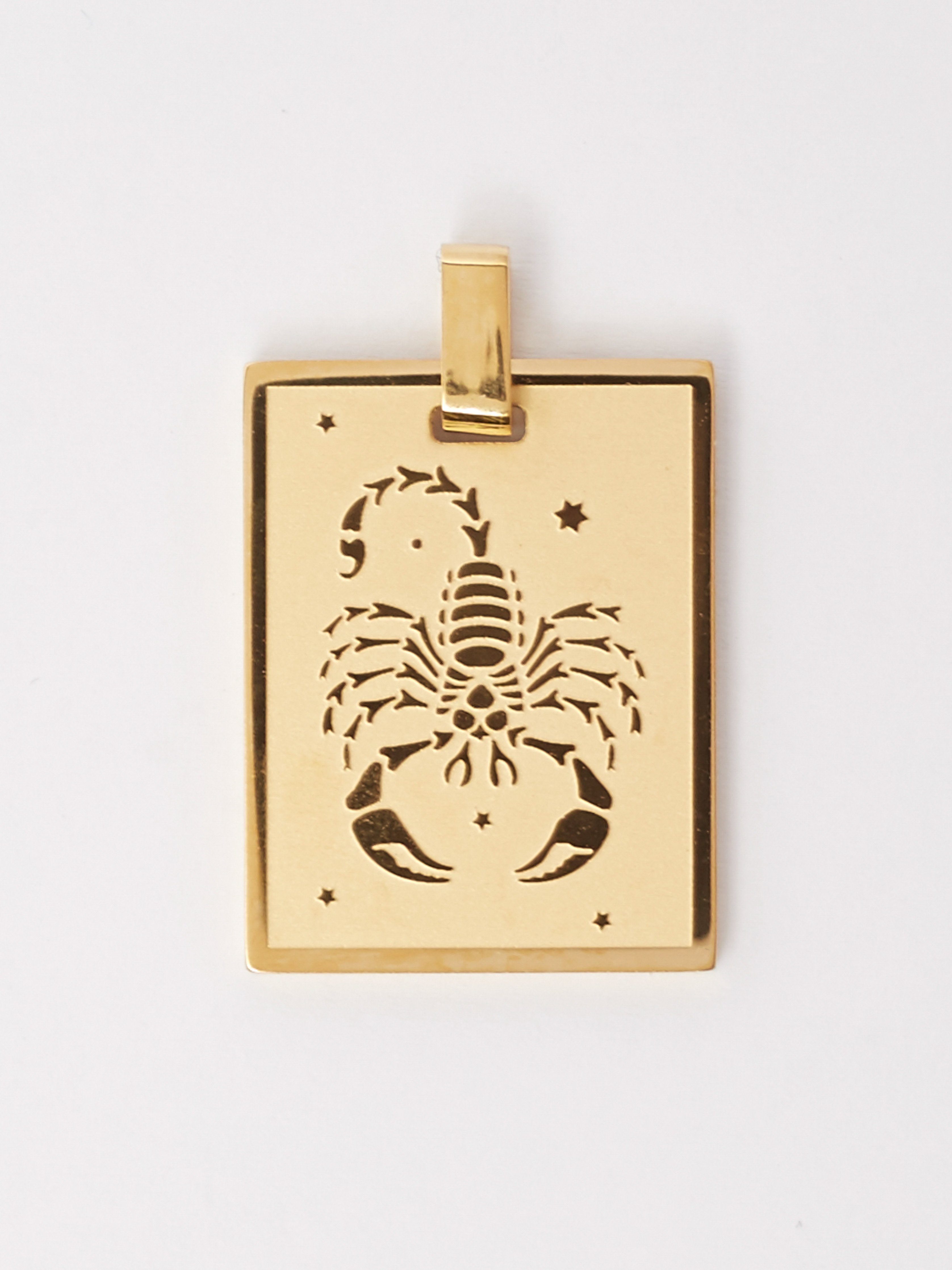 Close view  flat lay of Scorpio Charm by Bagatiba