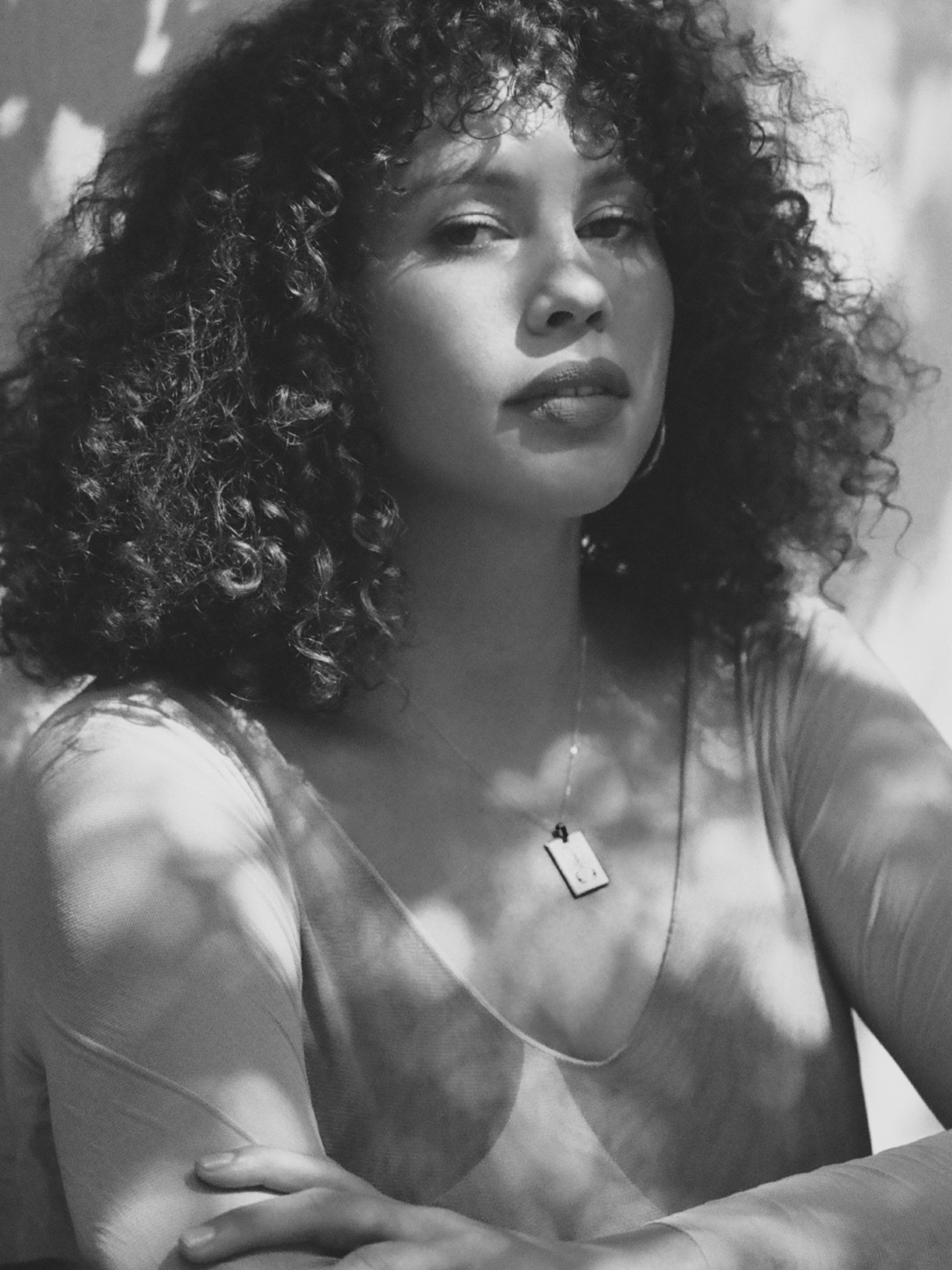 Black and White portrait of woman in Scorpio Charm by Bagatiba