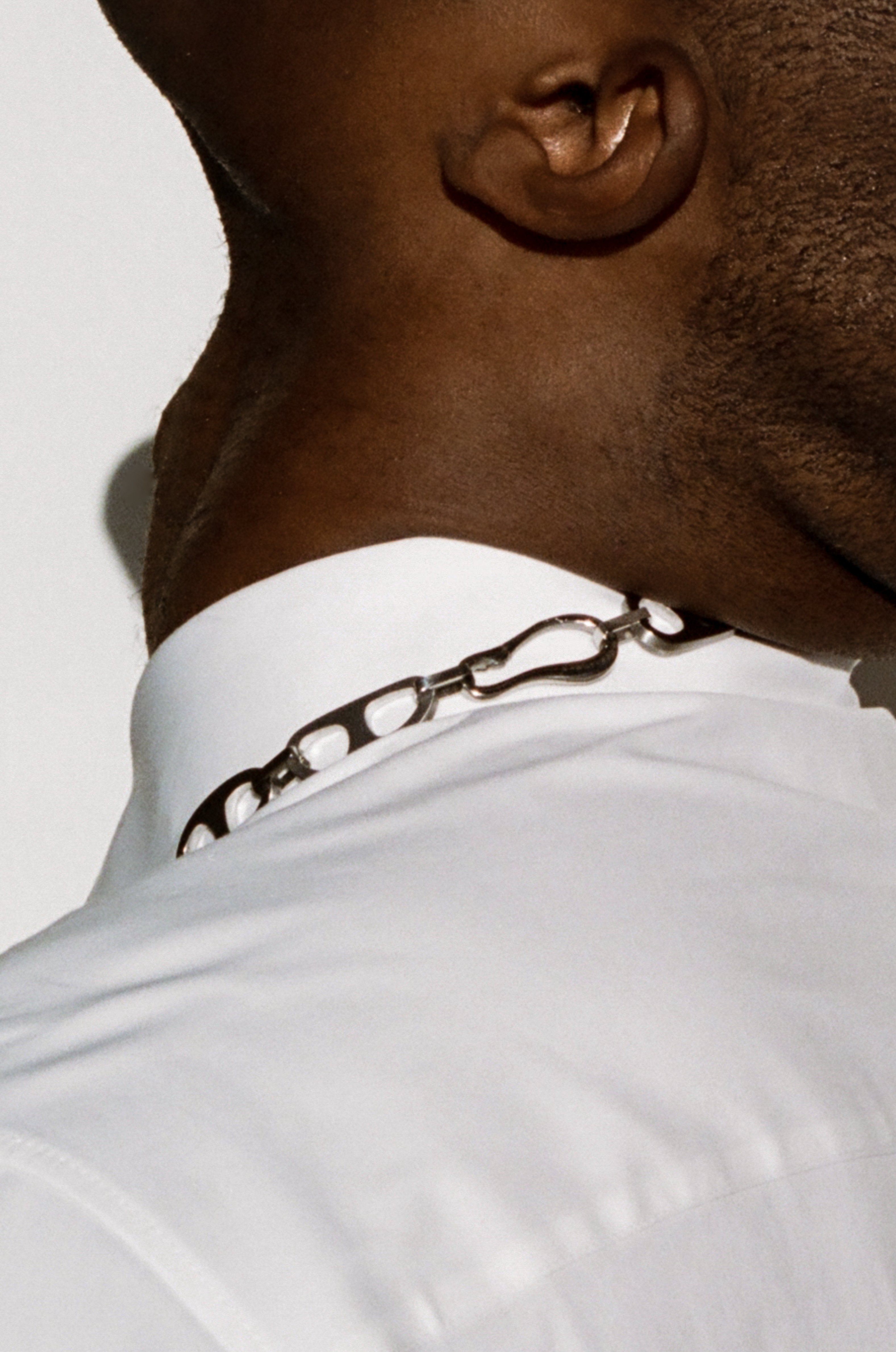 Silver Brushed Tab Necklace Necklace bagatiba 