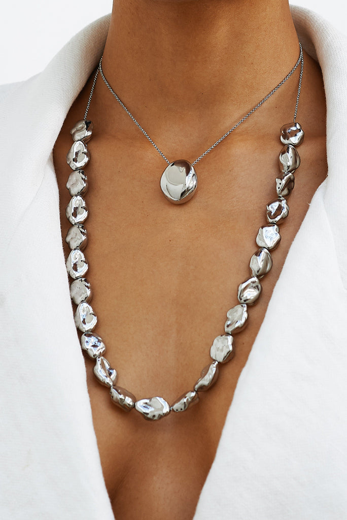 Silver Orb Necklace Necklace bagatiba 