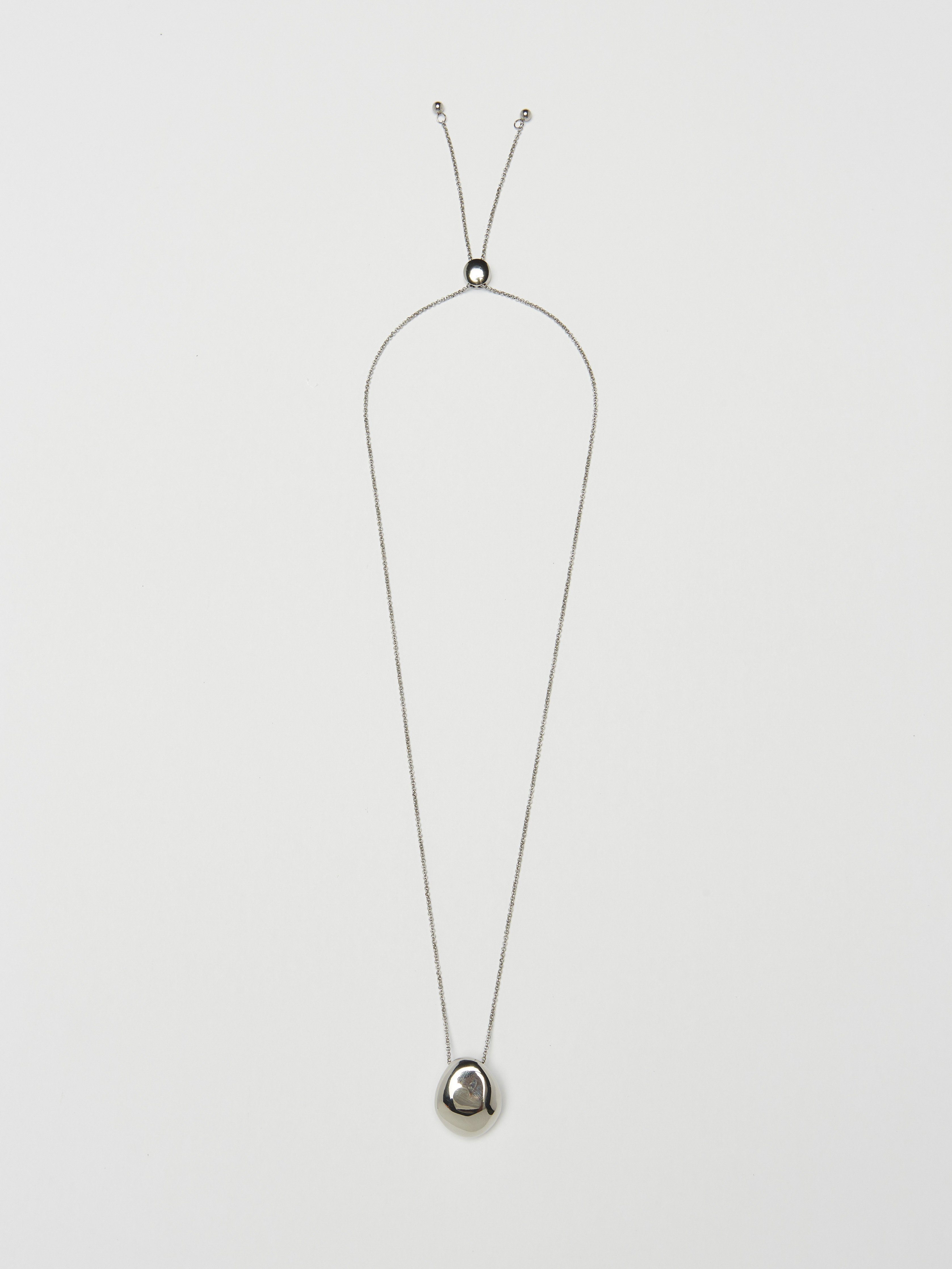 Full view flat lay of Silver Orb Necklace Necklace bagatiba 
