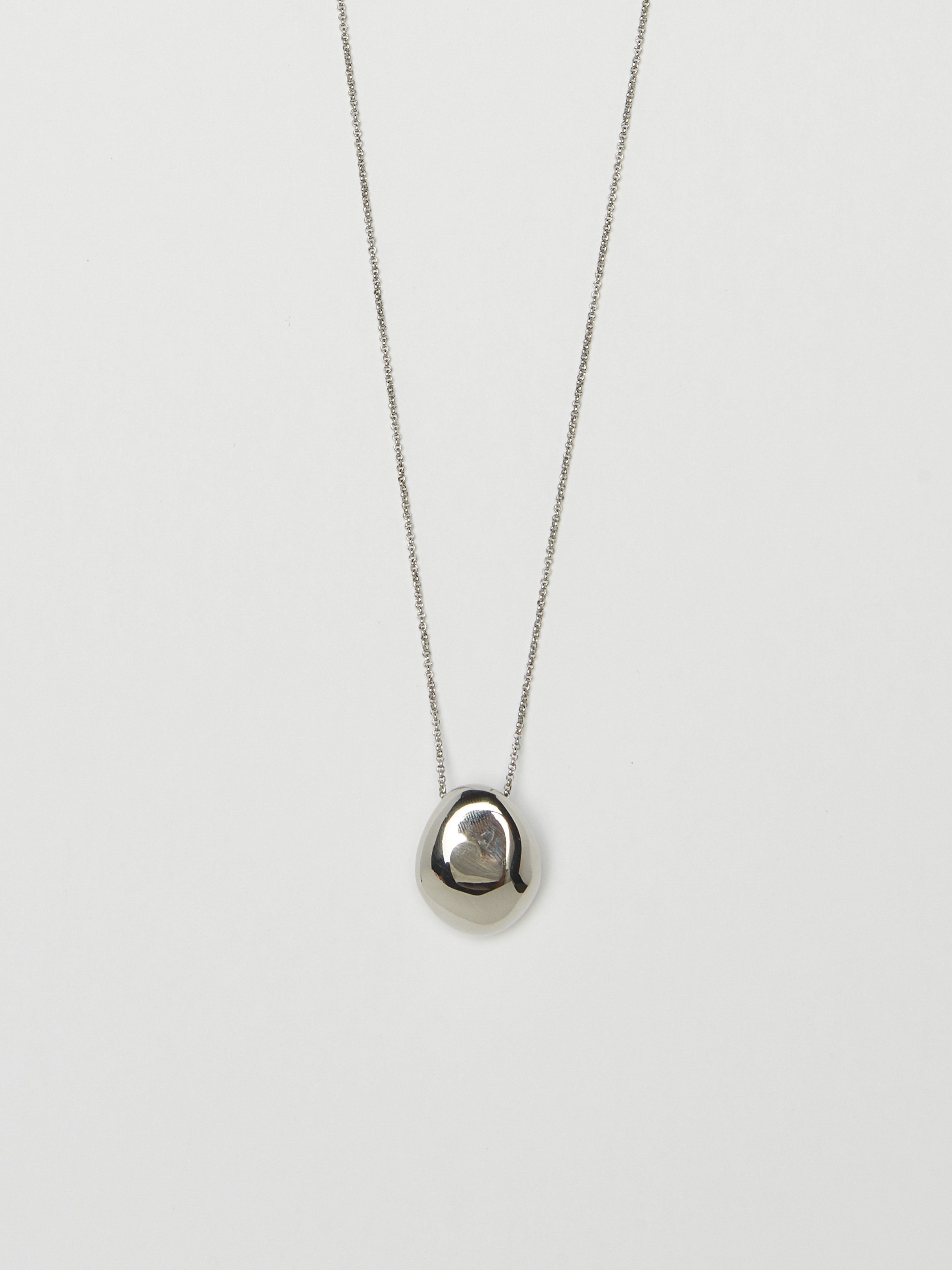 Cropped flat lay view of Silver Orb Necklace Necklace bagatiba 