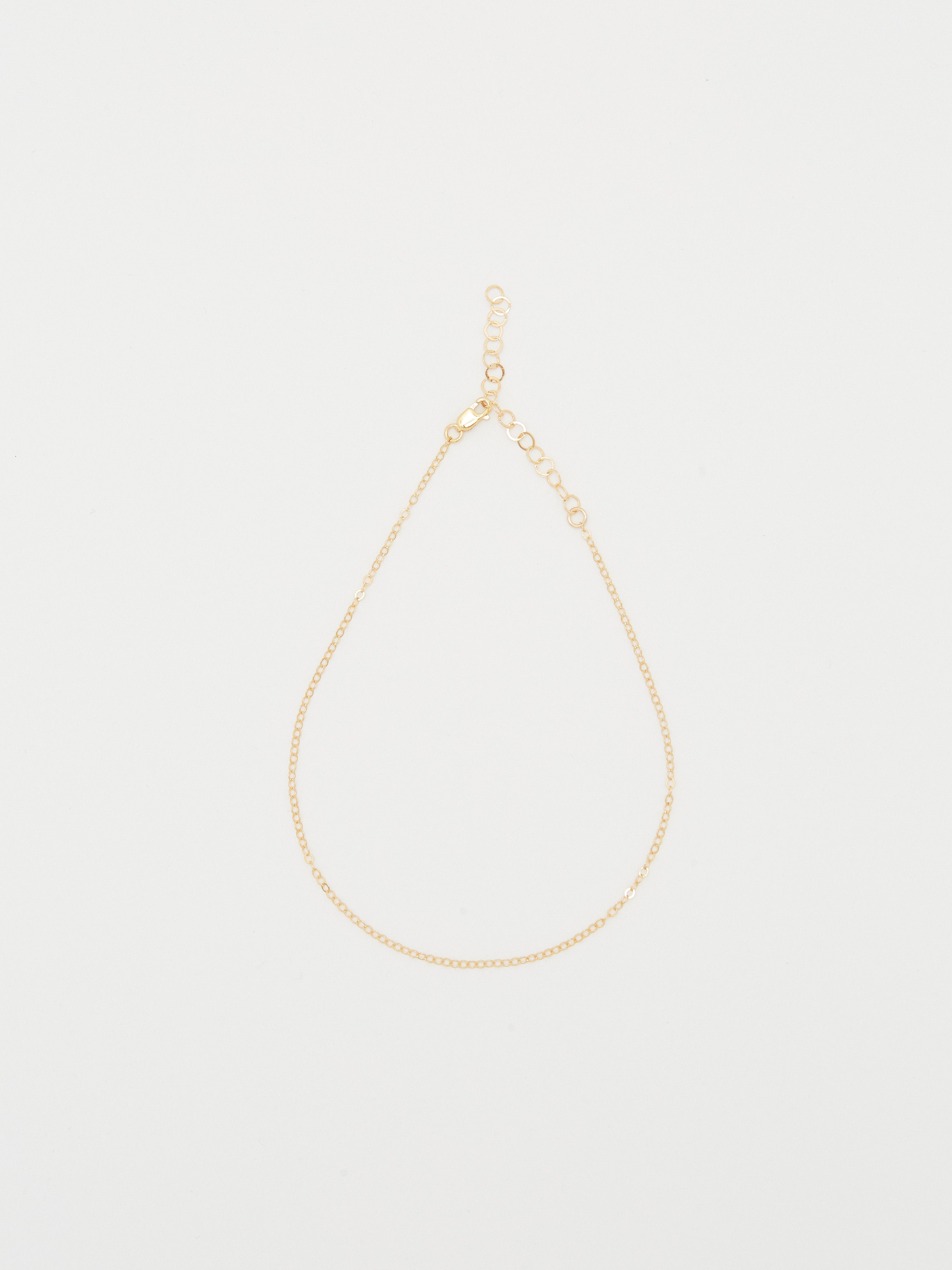 Full view flat lay of Simple Chain Anklet Bracelet Bagatiba 